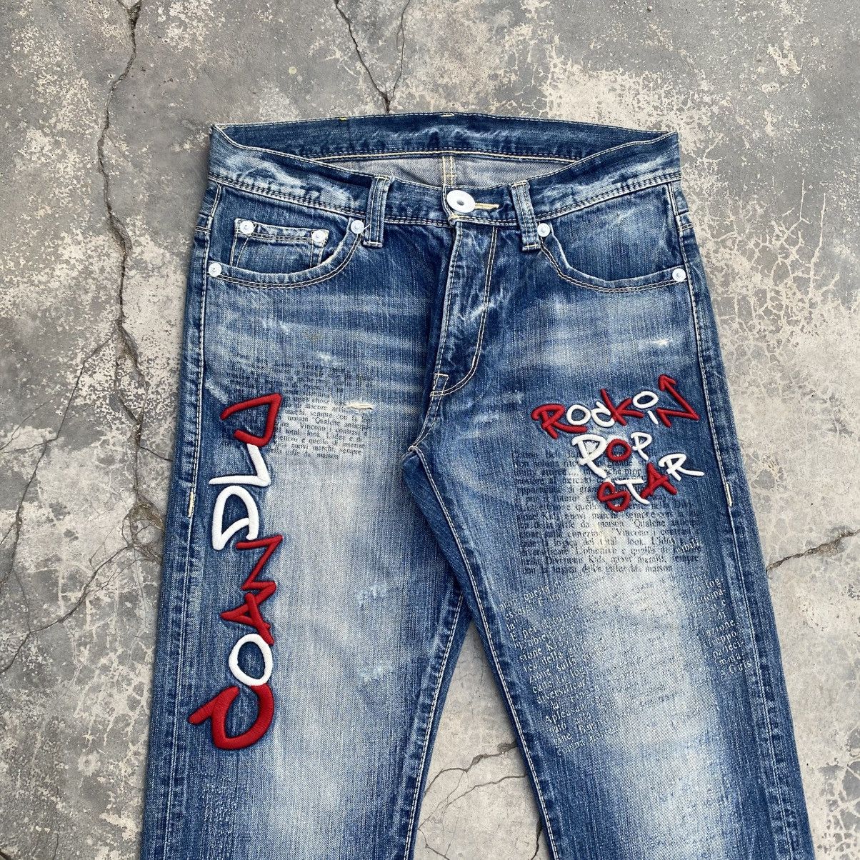 Vintage CO&LU Rockin Pop Star Poem Jeans Size US 32 / EU 48 - 1 Thumbnail