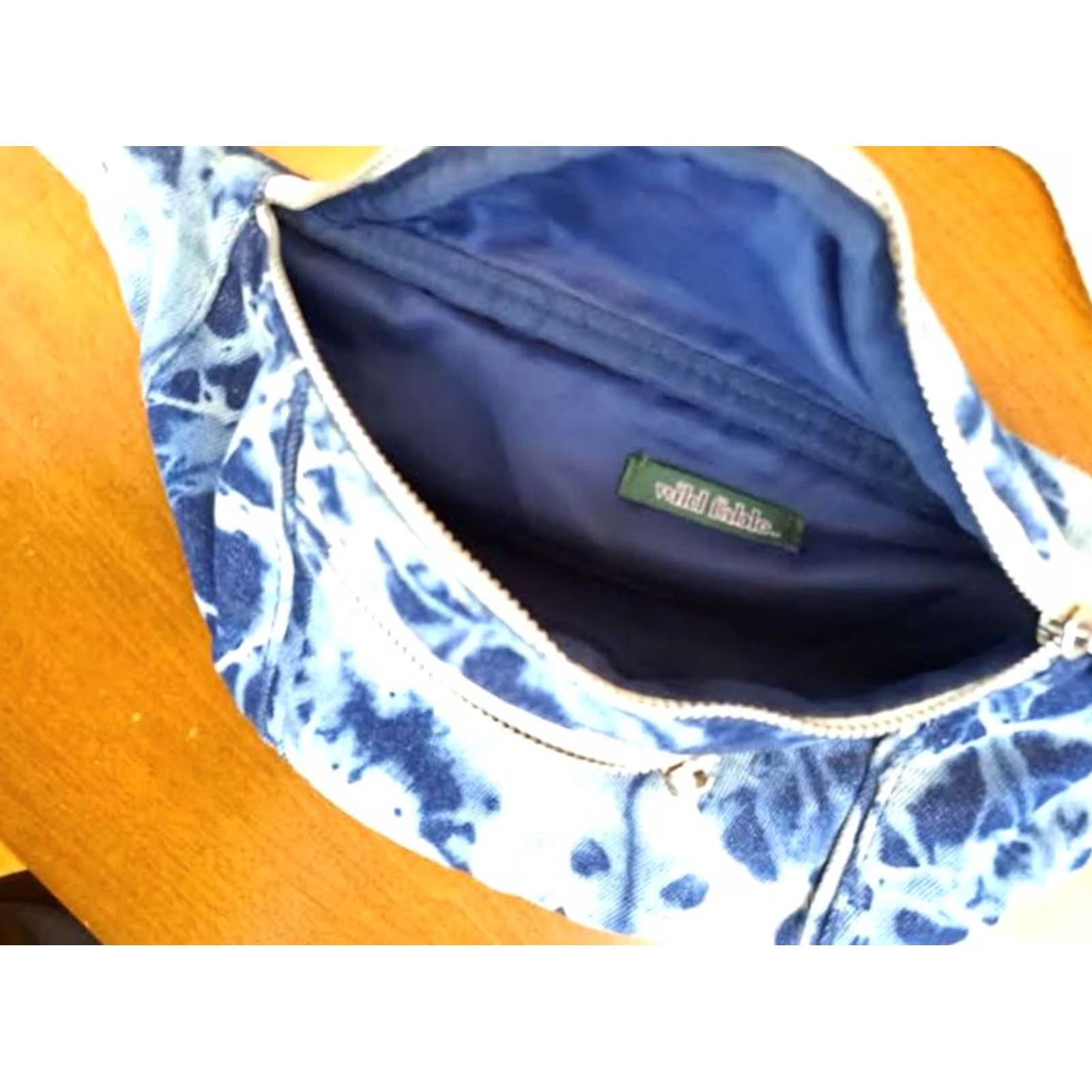 Vintage Wild Fable Tie-Dye Belt Bag & Fanny Pack Medium Adjustable Strap White Blue Womens Size ONE SIZE - 4 Thumbnail