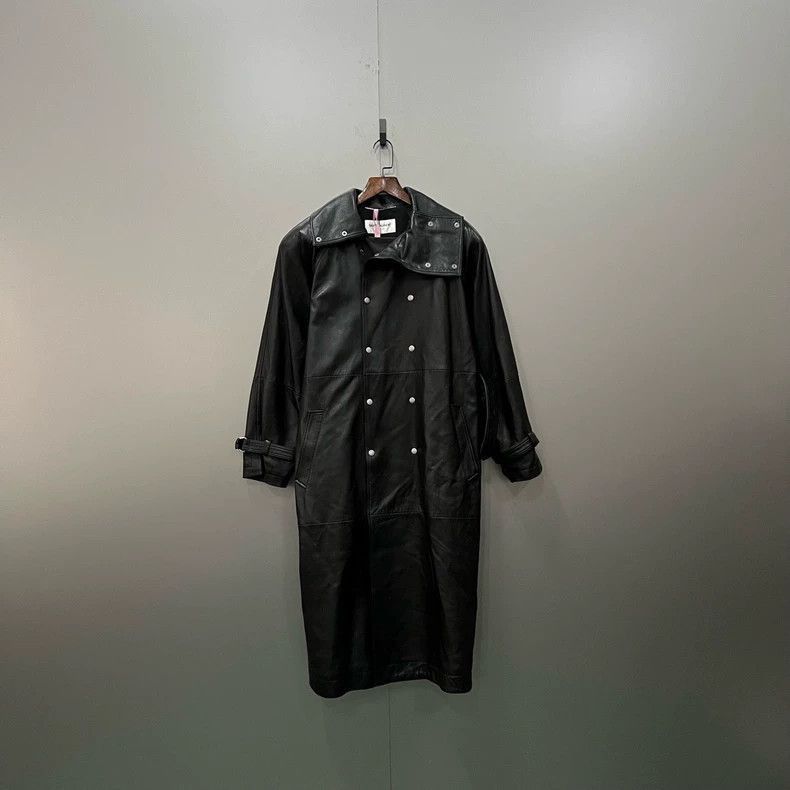 Saint Laurent Paris black double-breasted leather coat by saint laurent Size US M / EU 48-50 / 2 - 6 Thumbnail