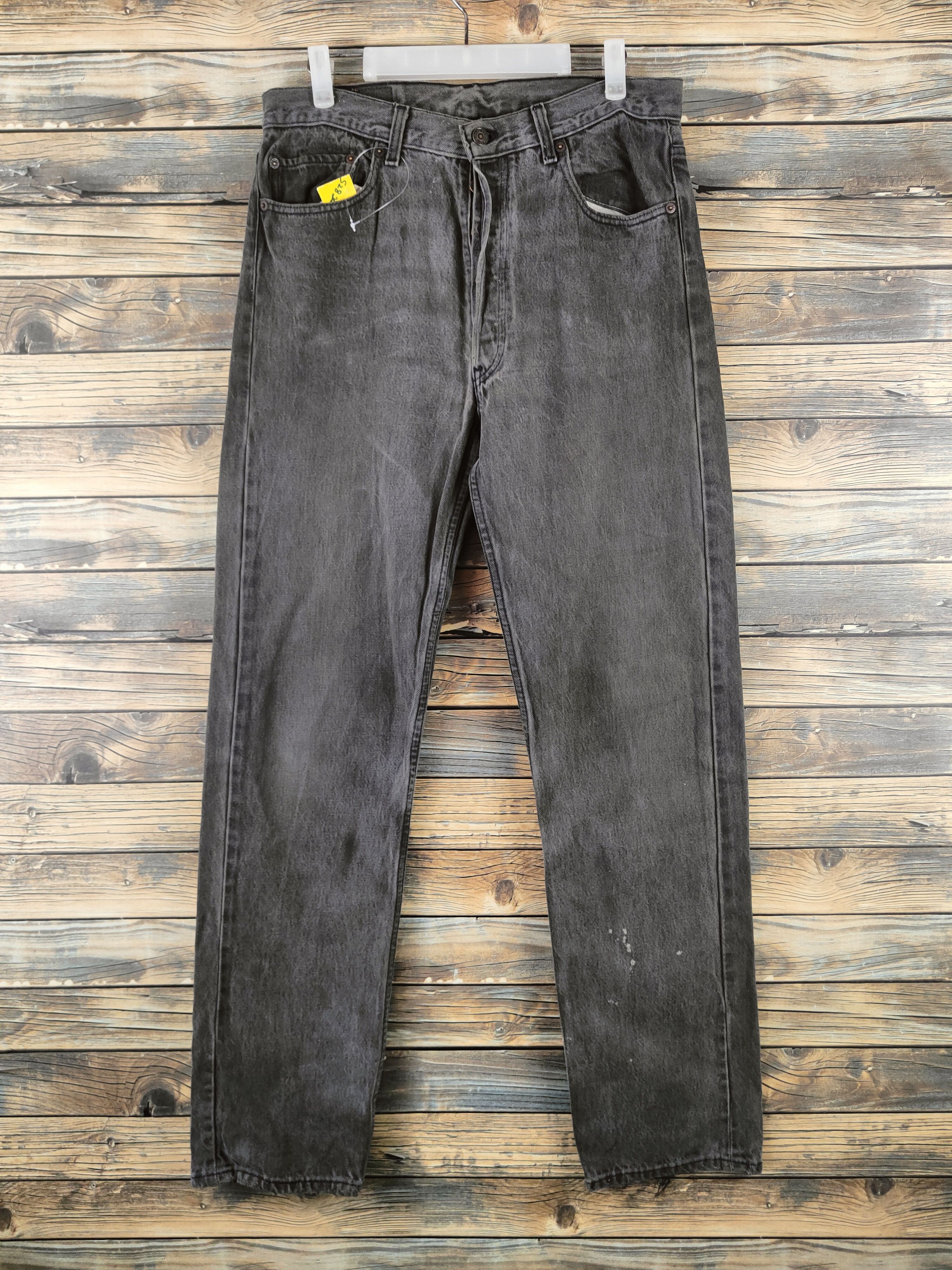 Levi's 501 Levi's Black Distressed Ripped Jeans #S2820 Size US 33 - 1 Thumbnail