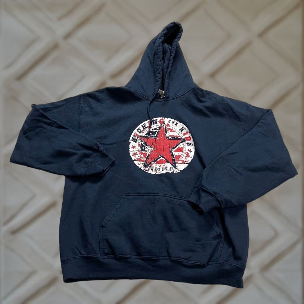 Gildan Gildan Heavy Blend Hoodie Pullover Men Large Navy Blue Sweatshirt Fleece Logo Size US L / EU 52-54 / 3 - 1 Thumbnail