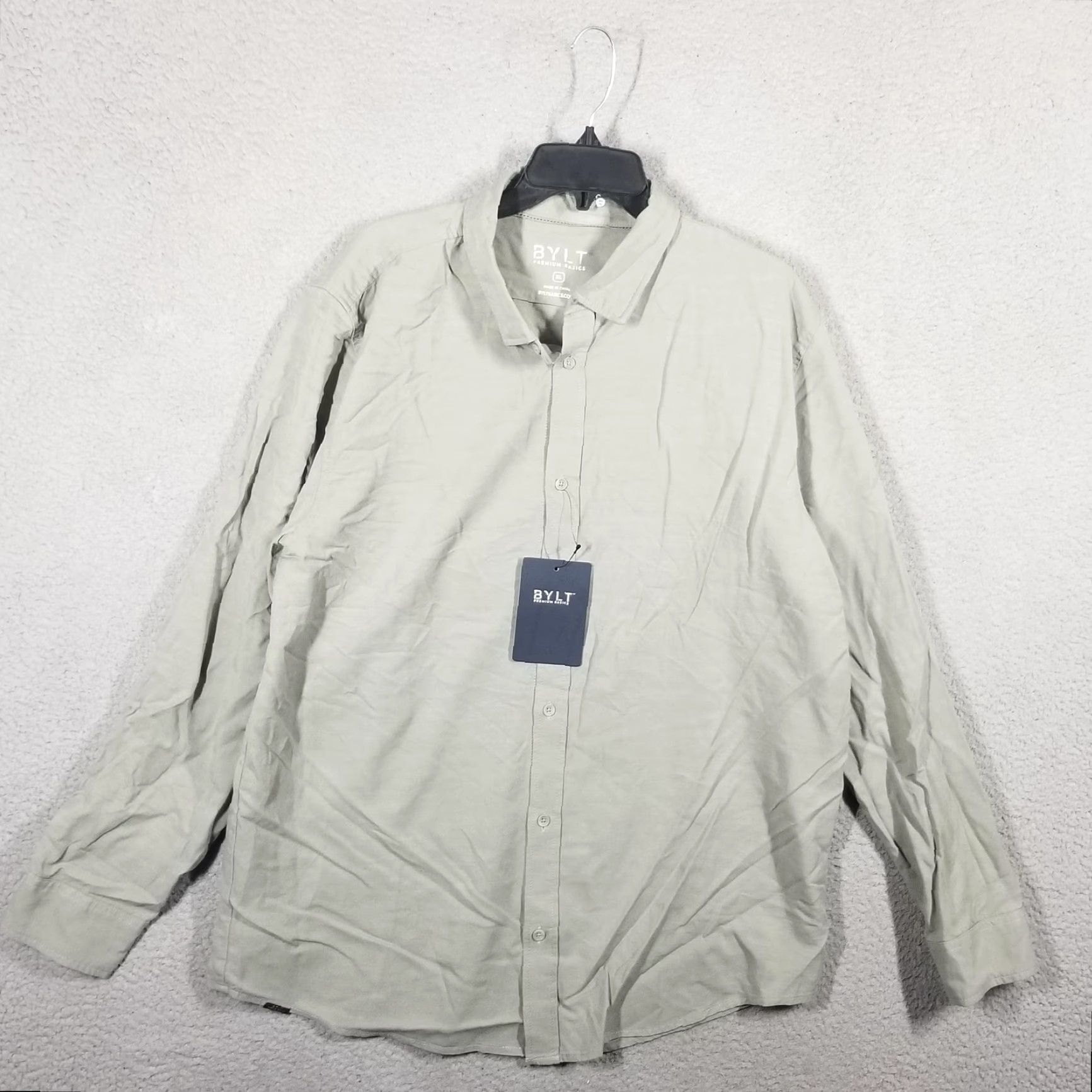 Asics BYLT Paloma 2.0 Shirt Mens XL Green Long Sleeve Button-Up Casual Soft Basics Shirt Size US XL / EU 56 / 4 - 2 Thumbnail