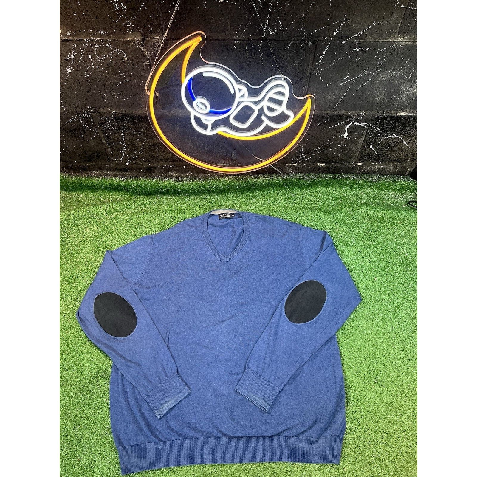 Other Hackett Sweater Mens Cashmere Size XXL Pullover Blue V-Neck Size US XXL / EU 58 / 5 - 1 Thumbnail