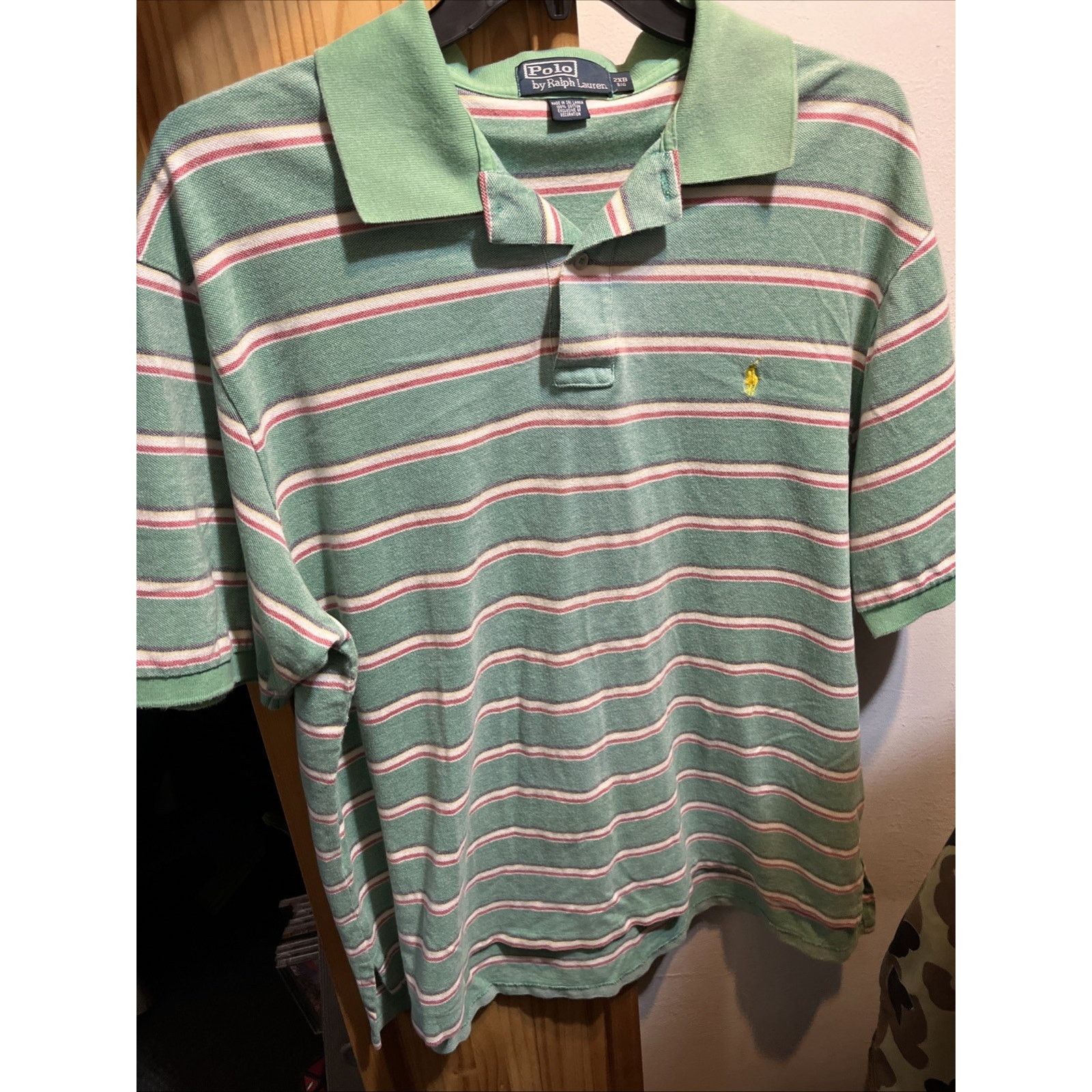 Polo Ralph Lauren Polo Ralph Lauren VTG Men’s 2XB Green Button Cotton Shirt Size US XXL / EU 58 / 5 - 9 Thumbnail