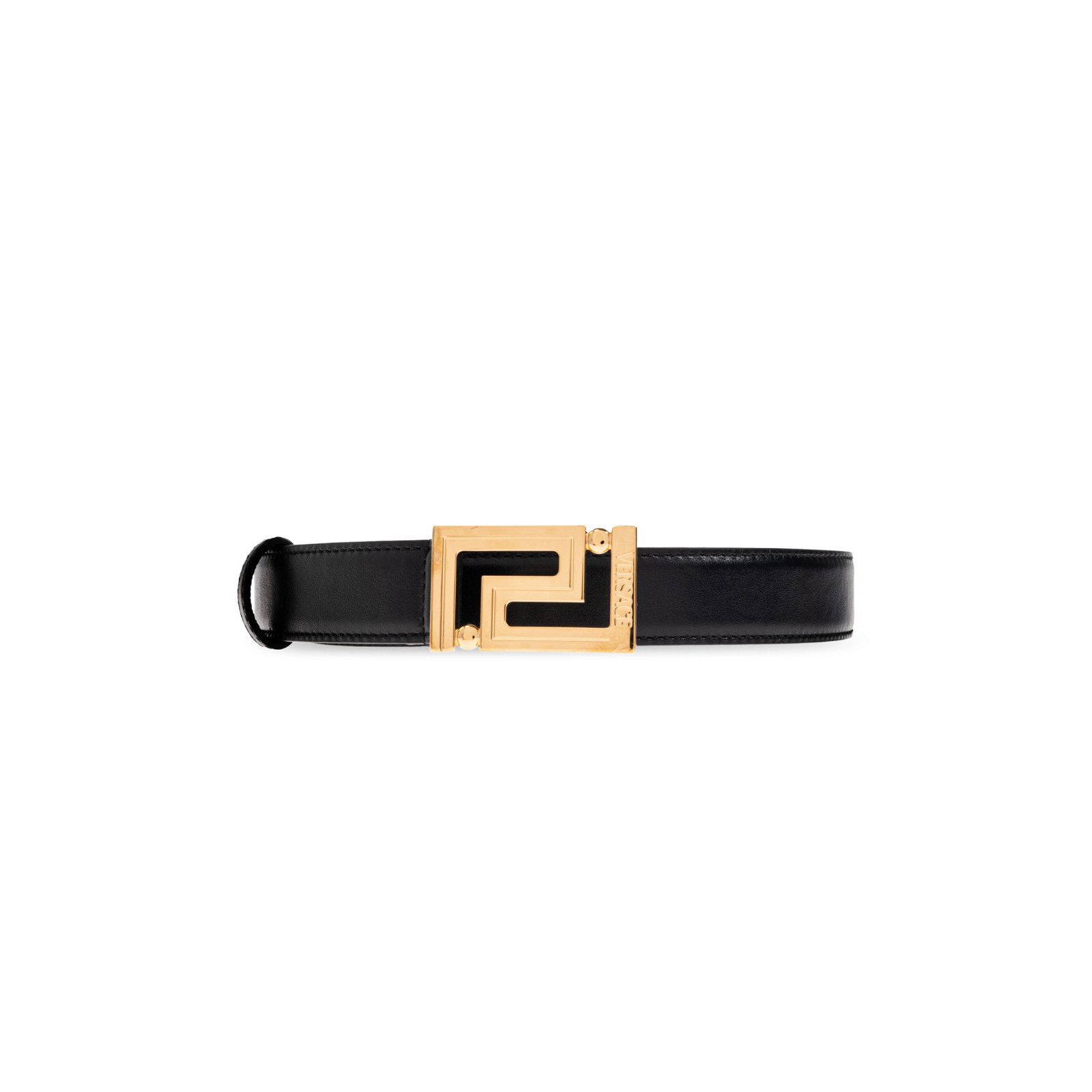 Versace VERSACE Black Leather Belt New & Authentic (Men's size:85;) Size ONE SIZE - 1 Thumbnail