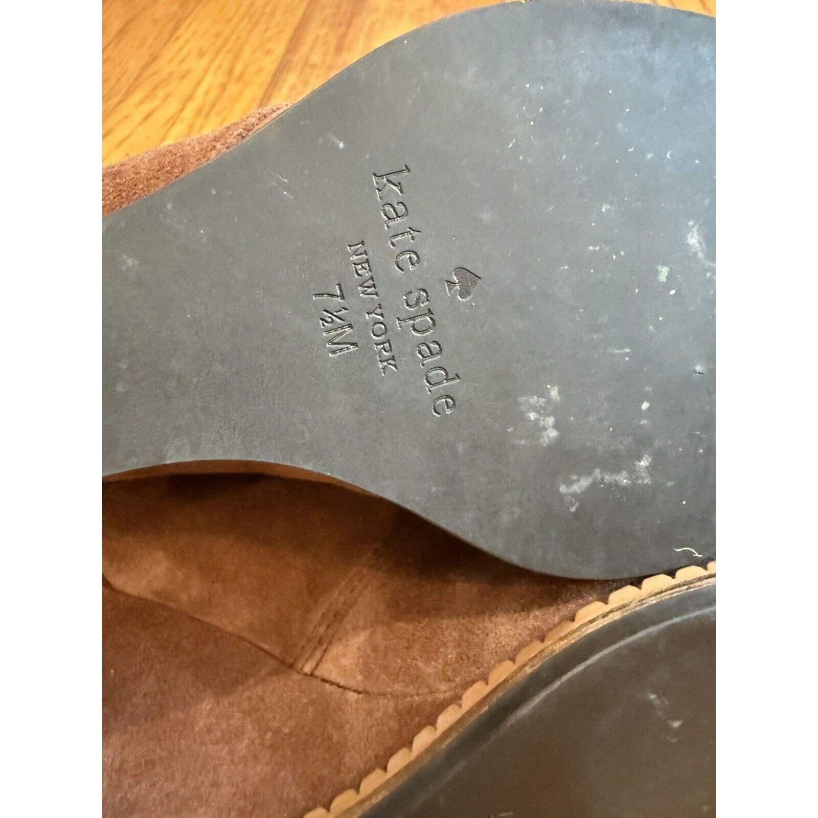Kate Spade Kate Spade NY Saundra Honey Brown Suede Wedge Boot Size 7.5 Size US 7.5 / IT 37.5 - 10 Thumbnail