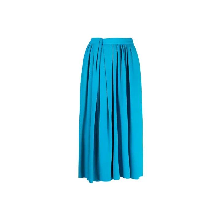 Balenciaga Balenciaga High Waist Pleated A-Line Skirt 0079 Size 22" - 1 Thumbnail