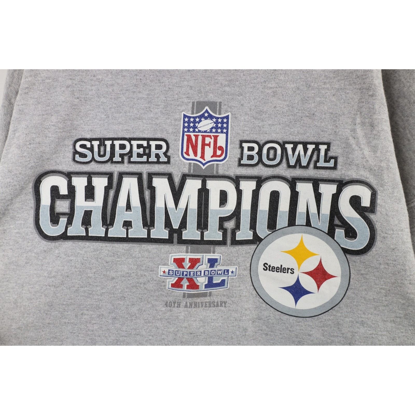 Reebok Vintage Reebok Super Bowl XL Pittsburgh Steelers Sweatshirt Size US XL / EU 56 / 4 - 4 Thumbnail