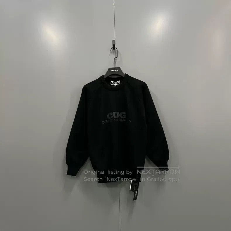 Comme des Garcons Comme Des Garcons Black Chest Logo Print Sweater Size L / US 10 / IT 46 - 1 Thumbnail