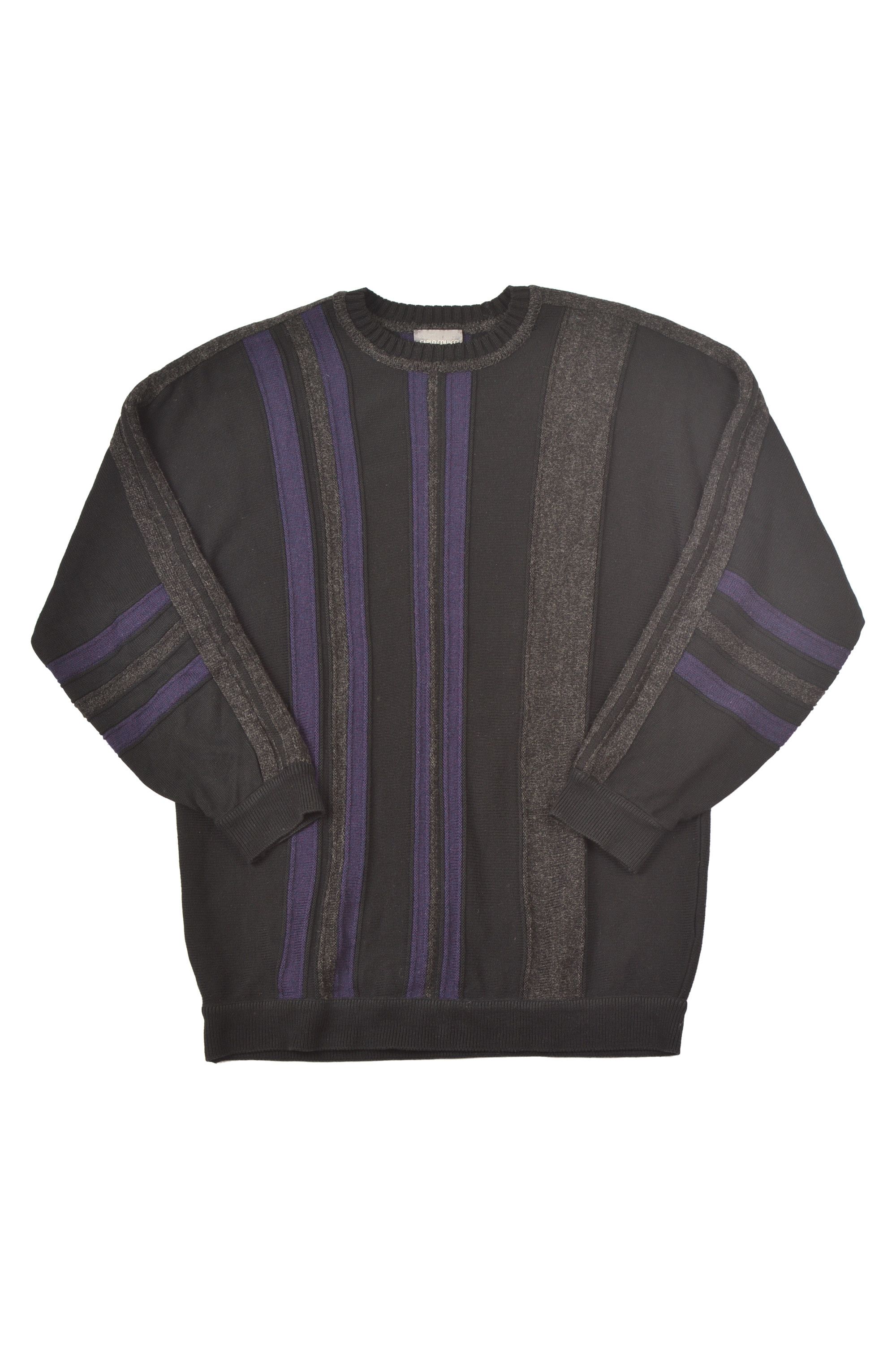 Carlo Colucci × Vintage Carlo Colucci Vintage Striped Pullover Sweater Size US L / EU 52-54 / 3 - 1 Thumbnail