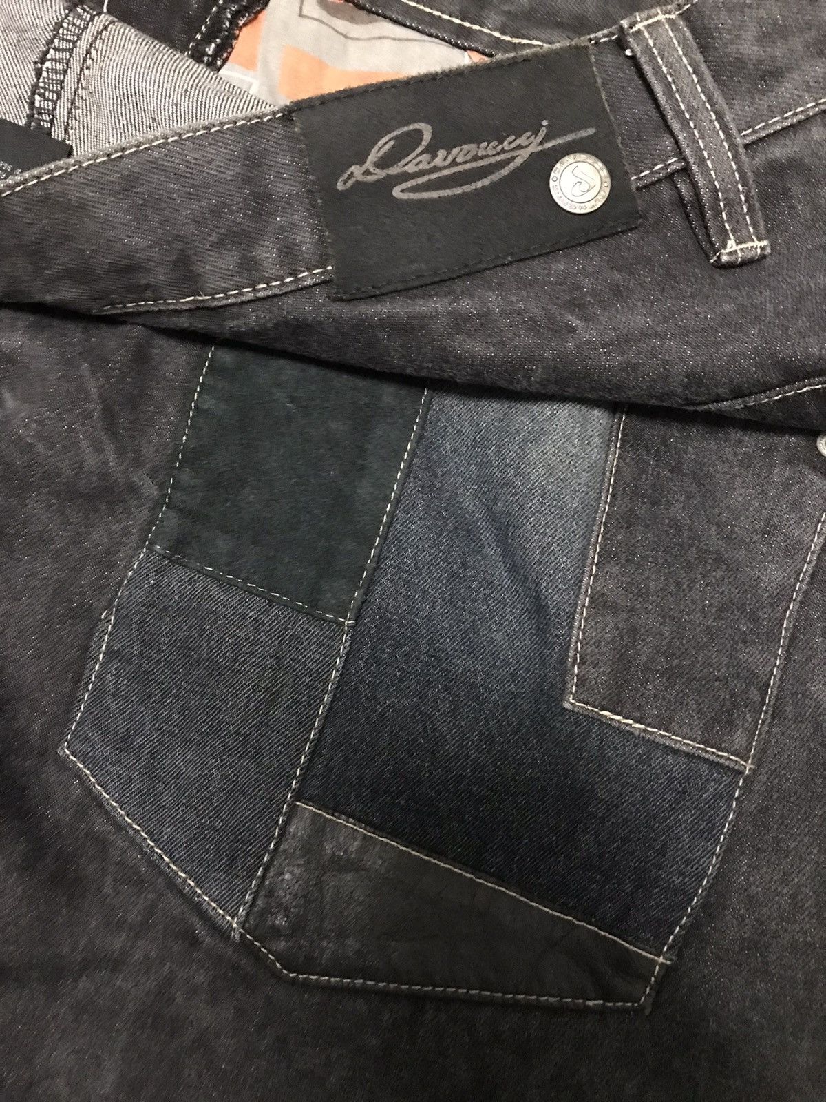 Japanese Brand RARE🔥🔥 Mallgoth Davoucci Patchwork Skate Baggy Jeans Size US 38 / EU 54 - 7 Thumbnail