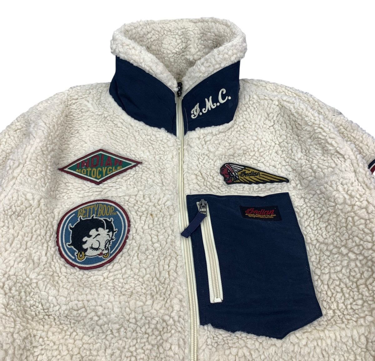 Cartoon Network × Indian Motorcycle VINTAGE BETTY BOOP INDIAN MOTORCYCLE FLEECE JACKET Size US L / EU 52-54 / 3 - 3 Thumbnail
