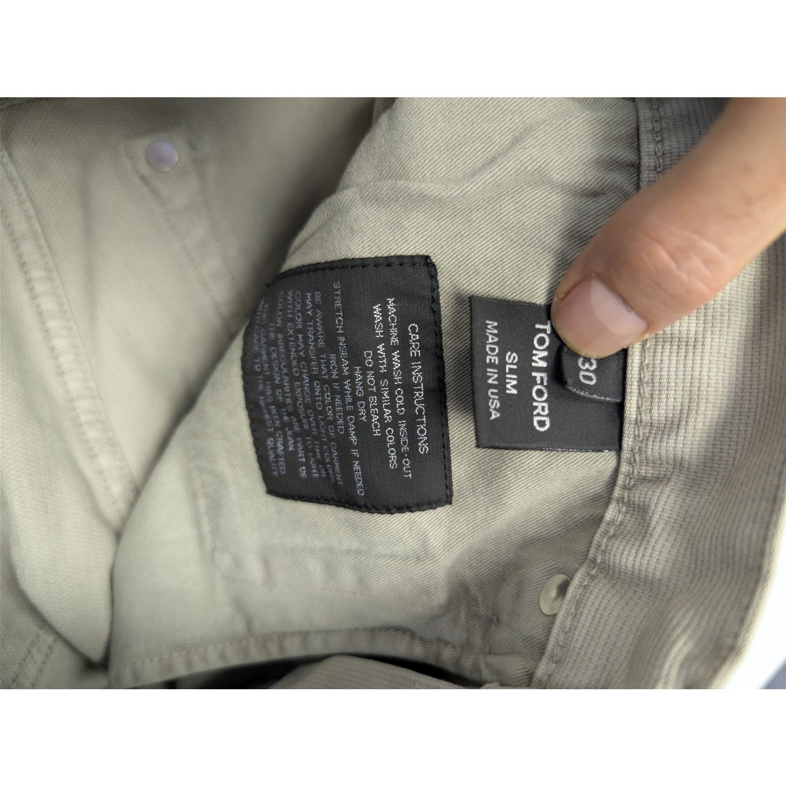 Tom Ford o1rshd1 Slim Jeans in Beige 30 NO TAGS Size US 30 / EU 46 - 15 Thumbnail