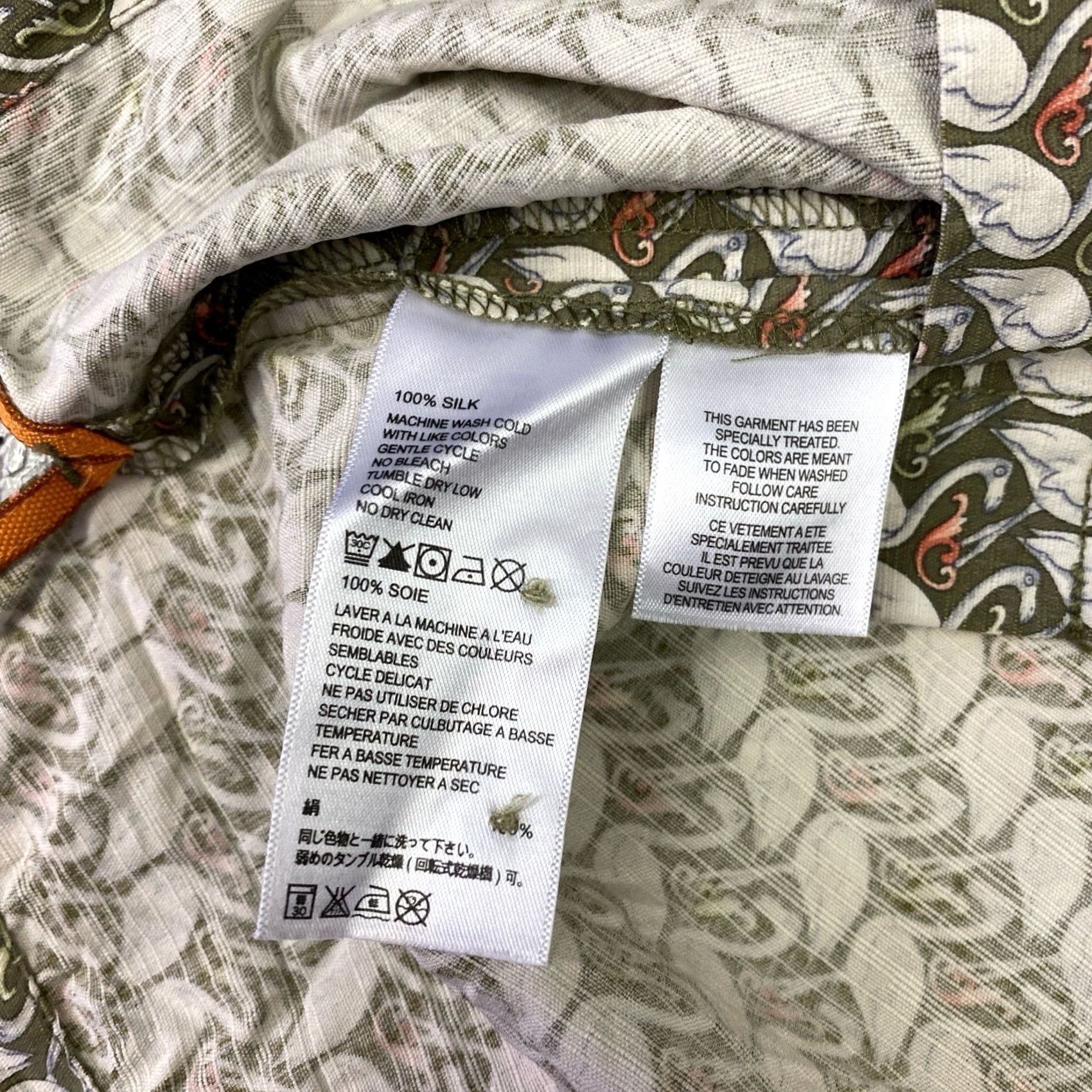 Tommy Bahama Tommy Bahama Shirt Mens M Green Flamingo Print Silk Island Modern Fit Button Up Size US M / EU 48-50 / 2 - 6 Thumbnail