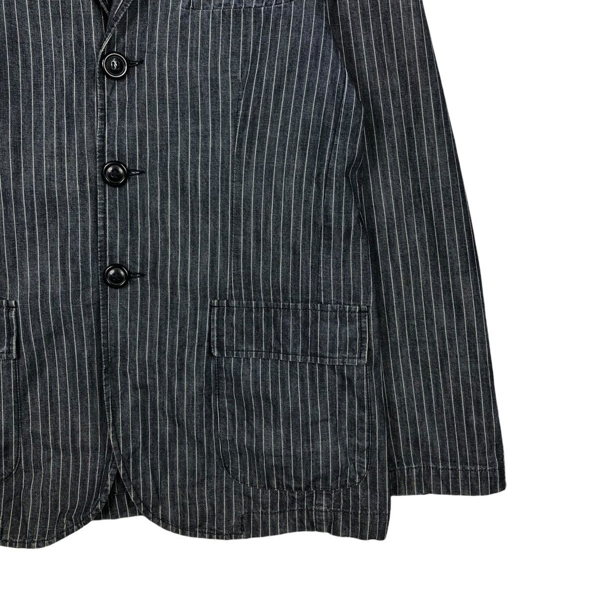 Vintage 🔥VINTAGE HICKORY CHORE WORKER JACKET ARMANI JEANS INDIGO Size US M / EU 48-50 / 2 - 7 Thumbnail