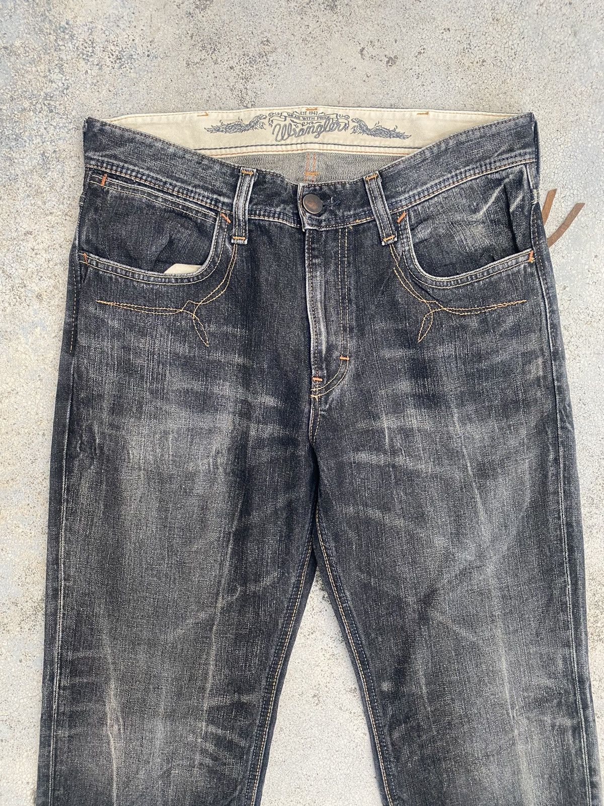 Japanese Brand × Vintage × Wrangler Vintage y2k Wrangler Faded Claw Mark Jeans Size US 32 / EU 48 - 2 Thumbnail