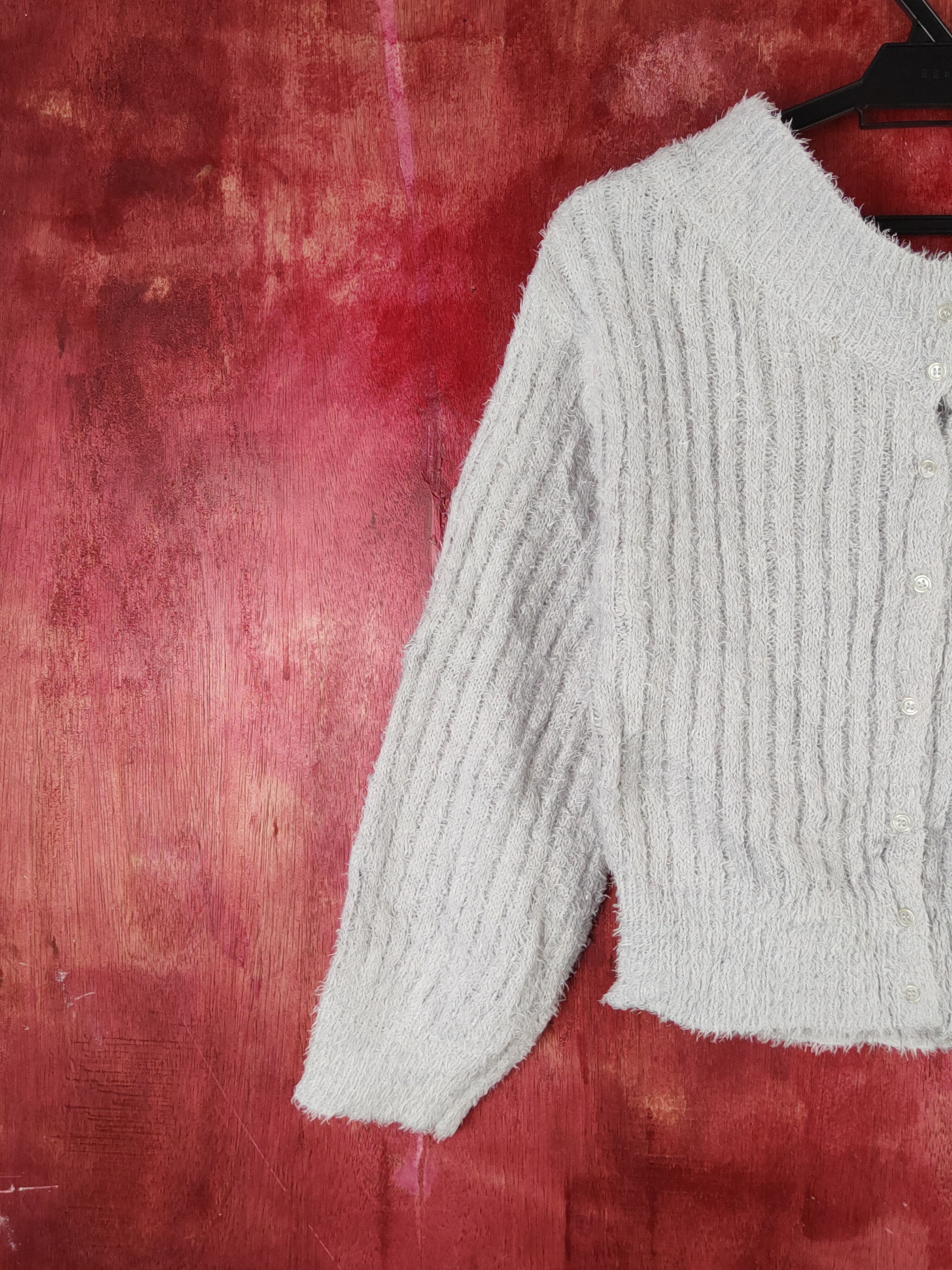 Homespun Knitwear As know as Purple Shag Shaggy Fur Mohair Knitwear #S1901 Size XS / US 0-2 / IT 36-38 - 3 Thumbnail