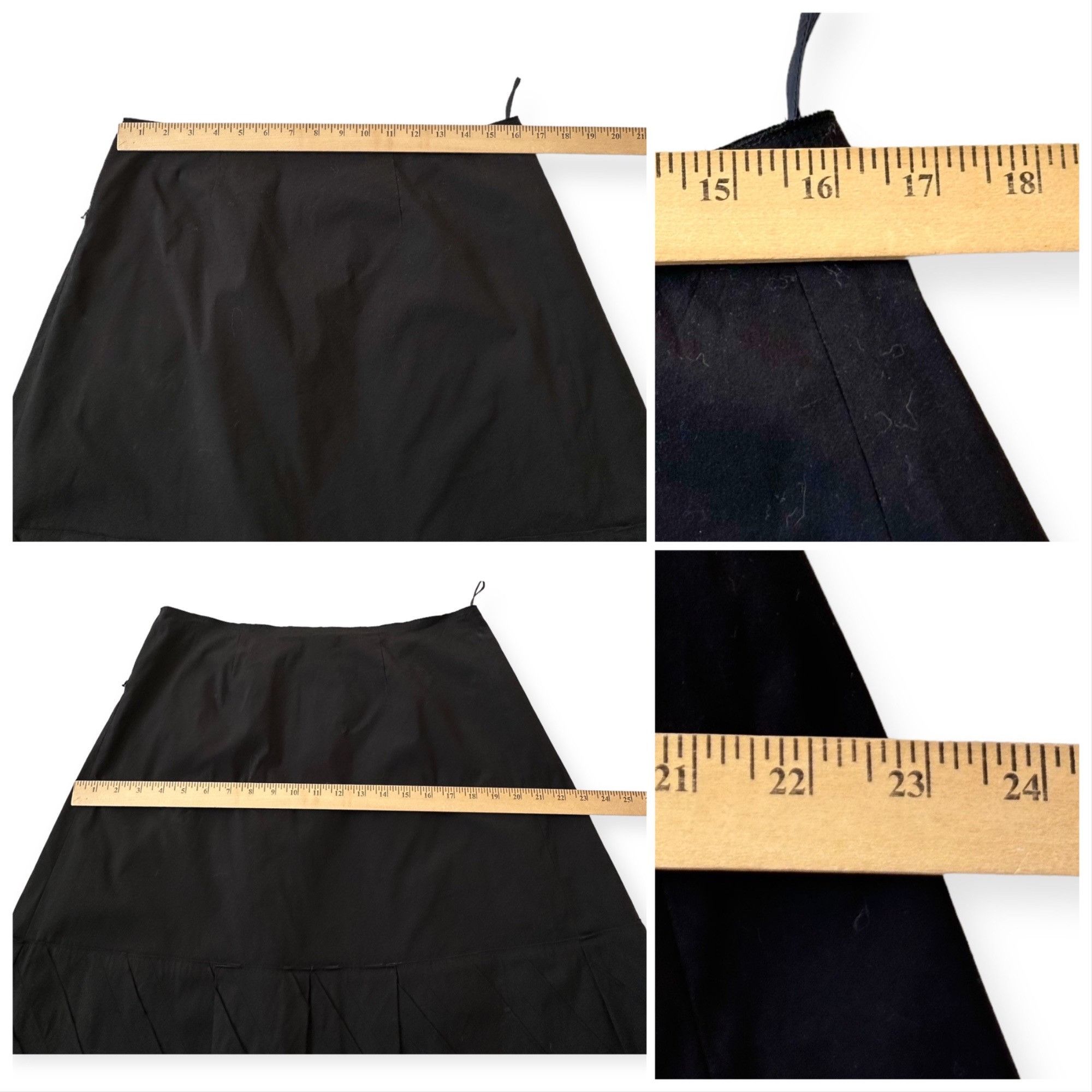 Prada Prada A line Black Cotton Skirt, Size 46 Italy/L, Never worn Size 32" / US 10 / IT 46 - 11 Thumbnail
