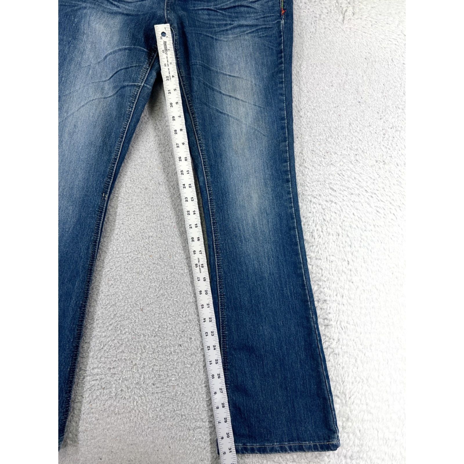 Mossimo Mossimo Jeans Women Bootcut Denim Blue 30x31 Regular 13 Mid Rise Cotton Blend 5-Pocket Design Size 34" / US 12 / IT 48 - 7 Thumbnail