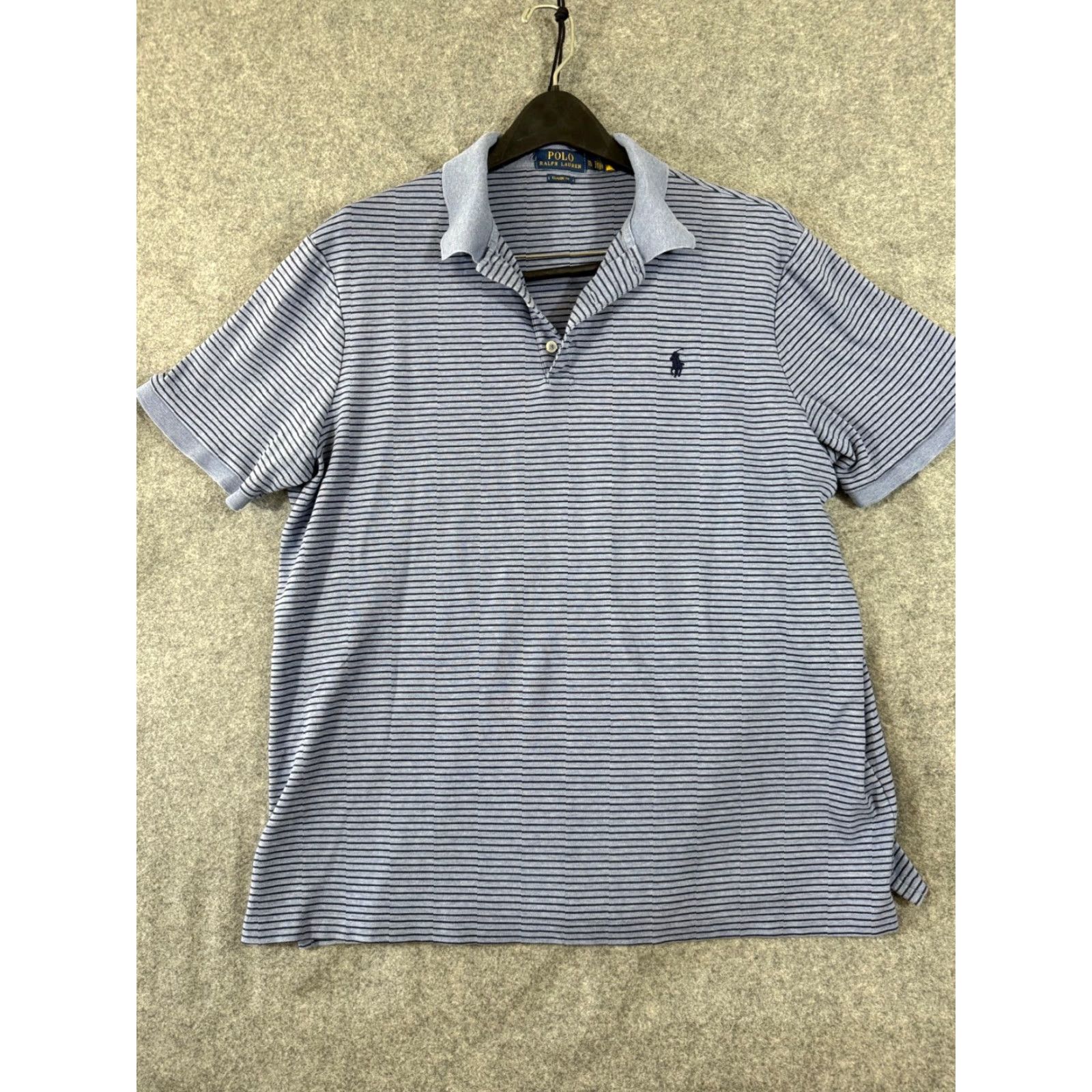 Polo Ralph Lauren Polo Ralph Lauren Polo Shirt Mens XL Blue Striped Classic Fit Short Sleeve Logo Sports Performance Golf Shirt Size US XL / EU 56 / 4 - 3 Thumbnail