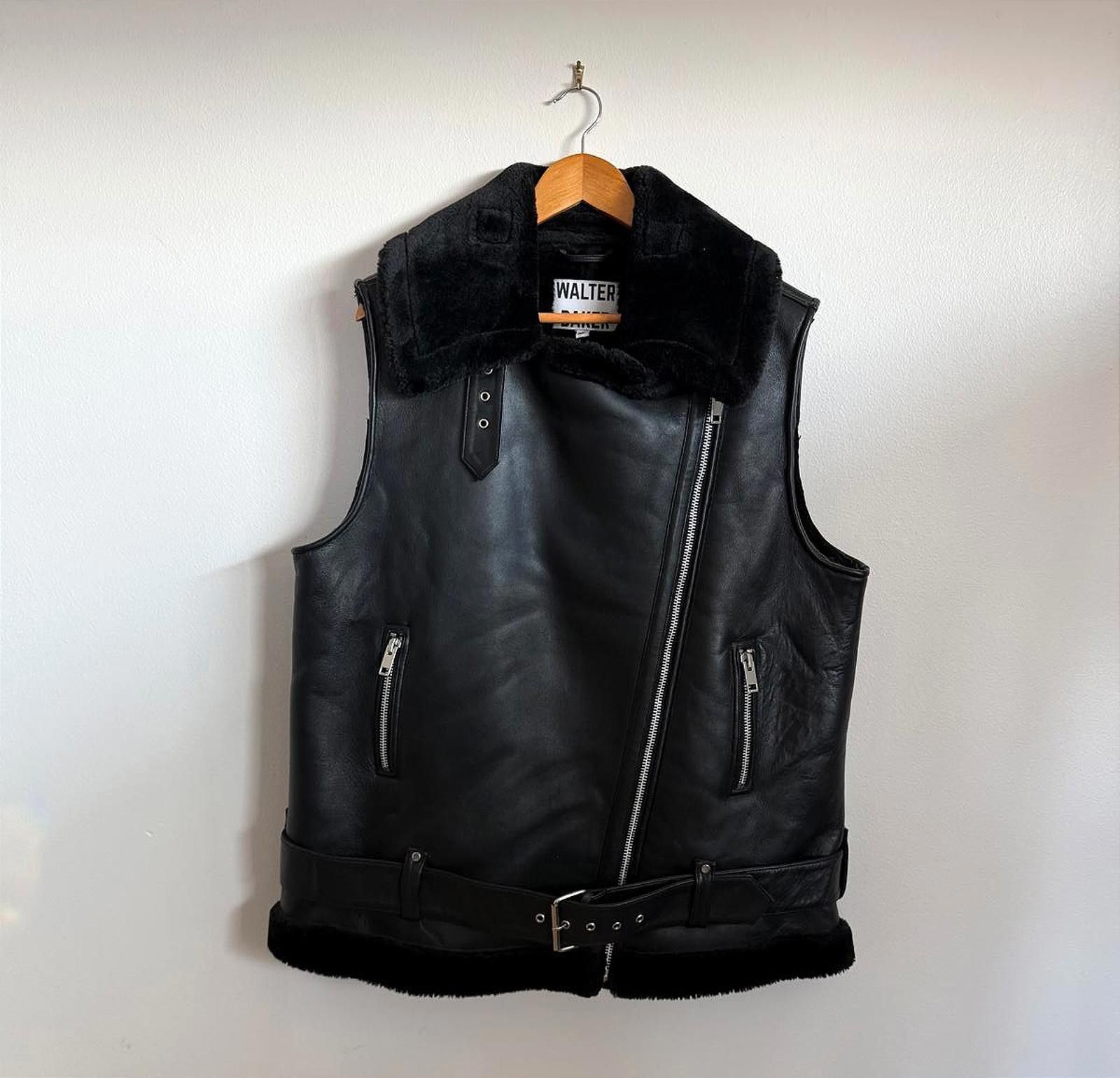 Other Walter Baker Black Leather Shearling Vest XL Size XL / US 12-14 / IT 48-50 - 1 Thumbnail