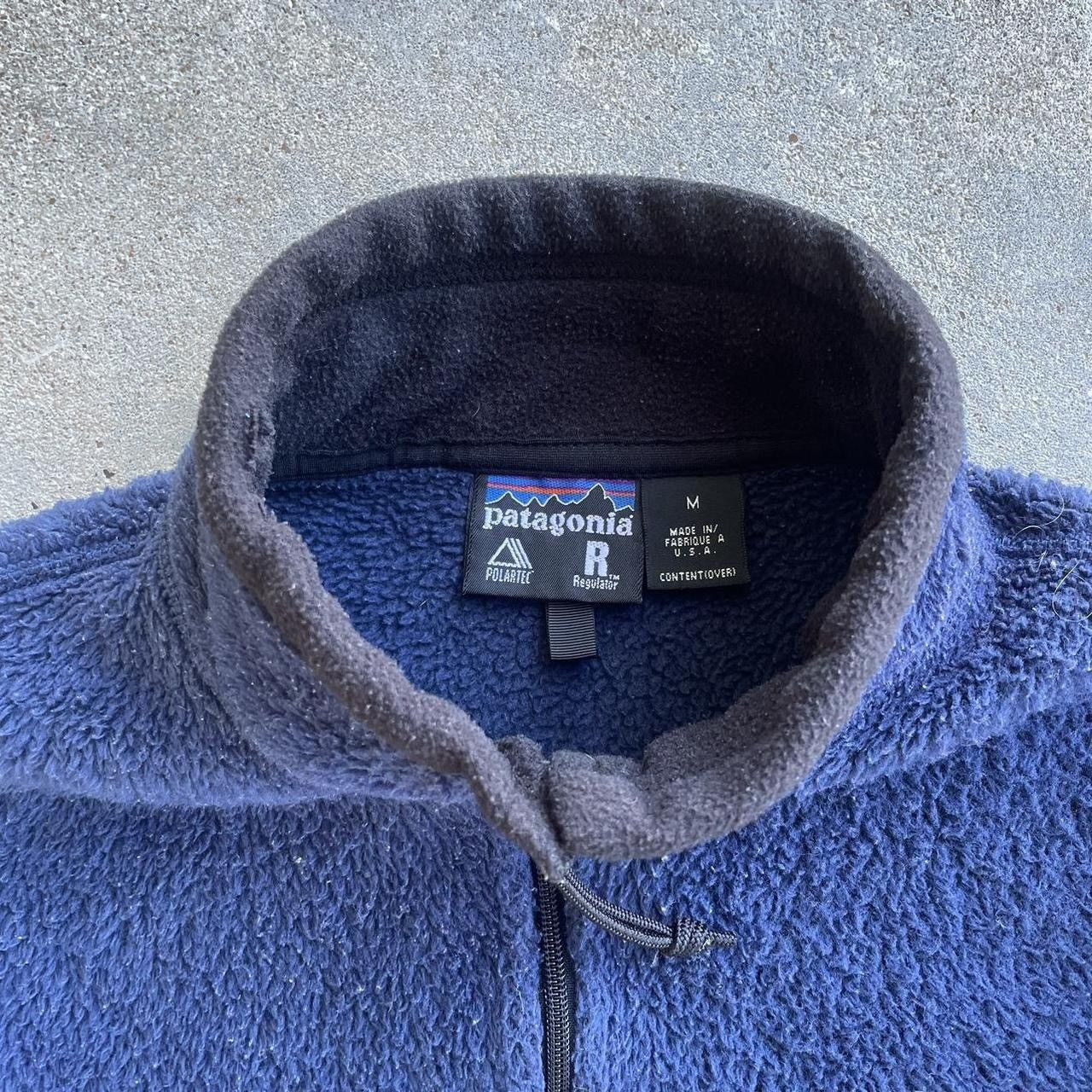 Patagonia × Vintage Crazy vintage 90s navy Patagonia deep pile fleece jacket Size US M / EU 48-50 / 2 - 4 Thumbnail