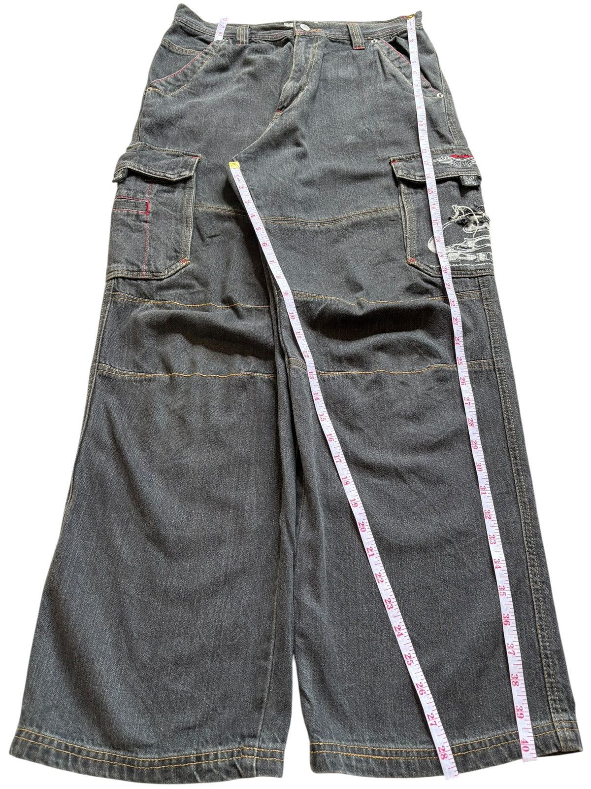 Japanese Brand Vintage Piko Distressed Baggy Cargo Jeans Size US 31 - 14 Thumbnail