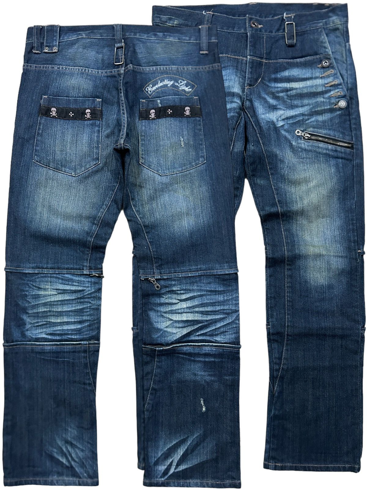PPFM Vintage PPFM Japan Seditionaries Multi Zipper Jeans Size US 33 - 17 Thumbnail