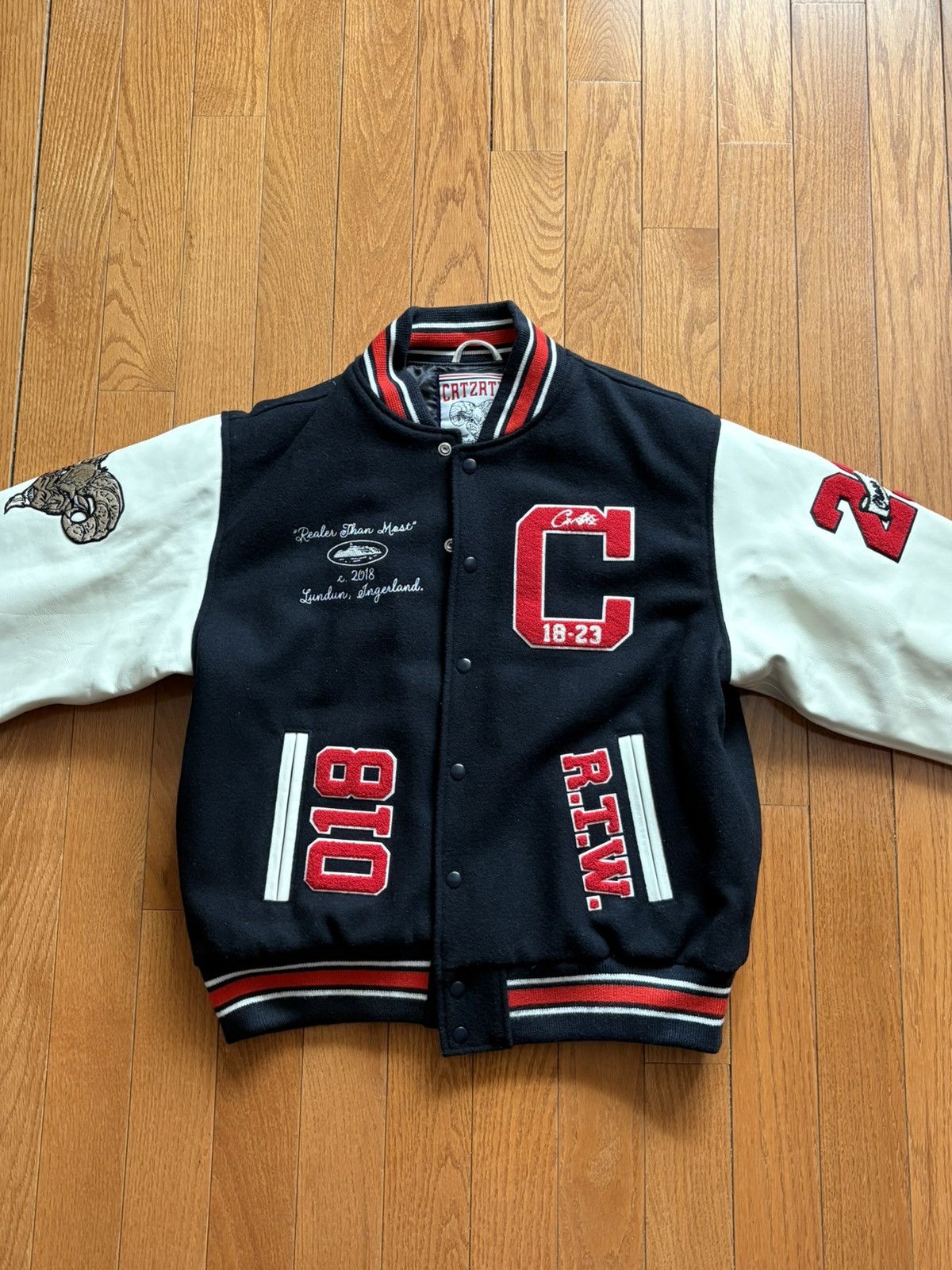 Corteiz Corteiz Goat Varsity Jacket Navy Size US L / EU 52-54 / 3 - 1 Thumbnail