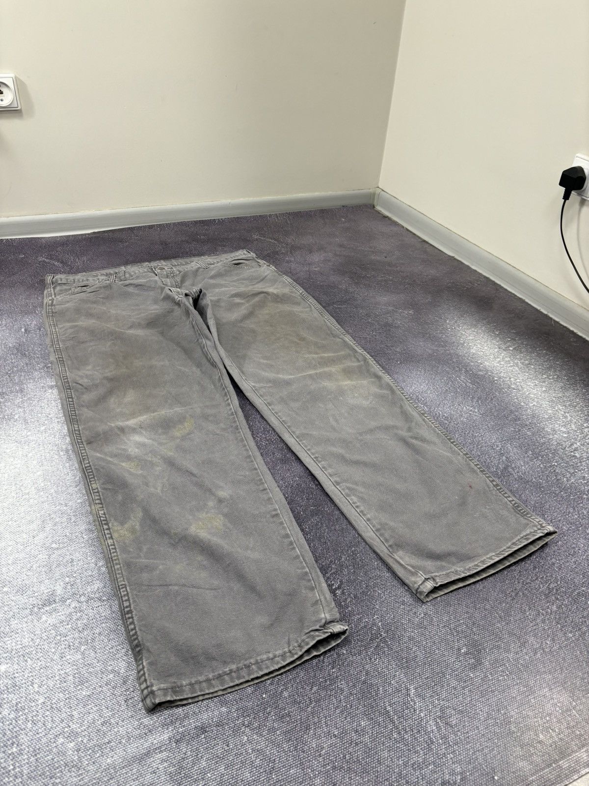 Dickies Vintage Dickies Gray Carpenter USA Work Baggy Pants Jeans Size US 40 / EU 56 - 8 Thumbnail
