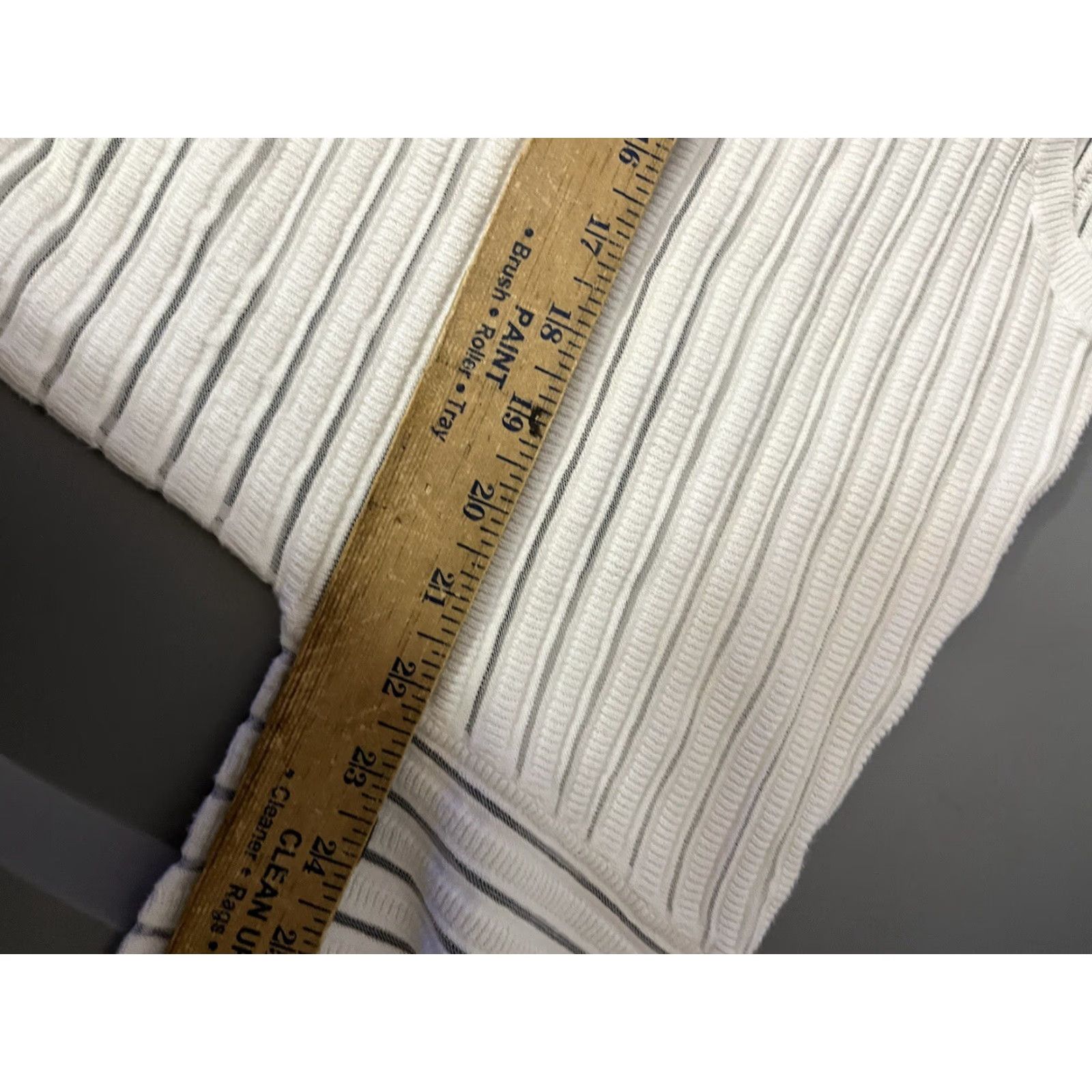 French Connection French Connection Sweater Medium White Striped W/ Lace Women Size M / US 6-8 / IT 42-44 - 5 Thumbnail
