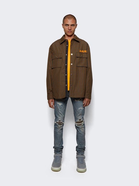 o1gr1nt1124 MX1 Neon Plaid Jeans in Clay Indigo