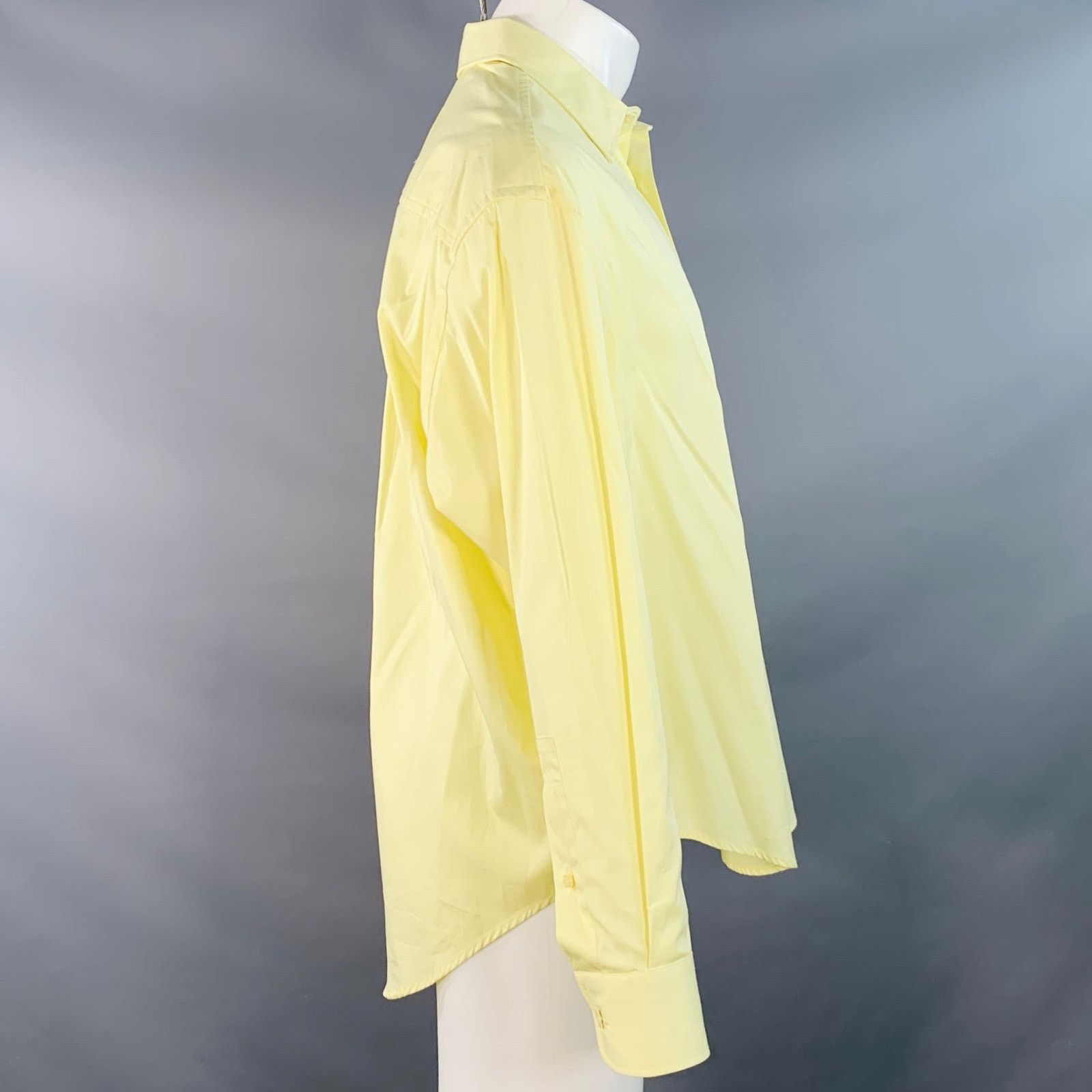 AMI Size XS Butter Yellow Cotton Oversized Long Sleeve Shirt Size US XS / EU 42 / 0 - 2 Thumbnail