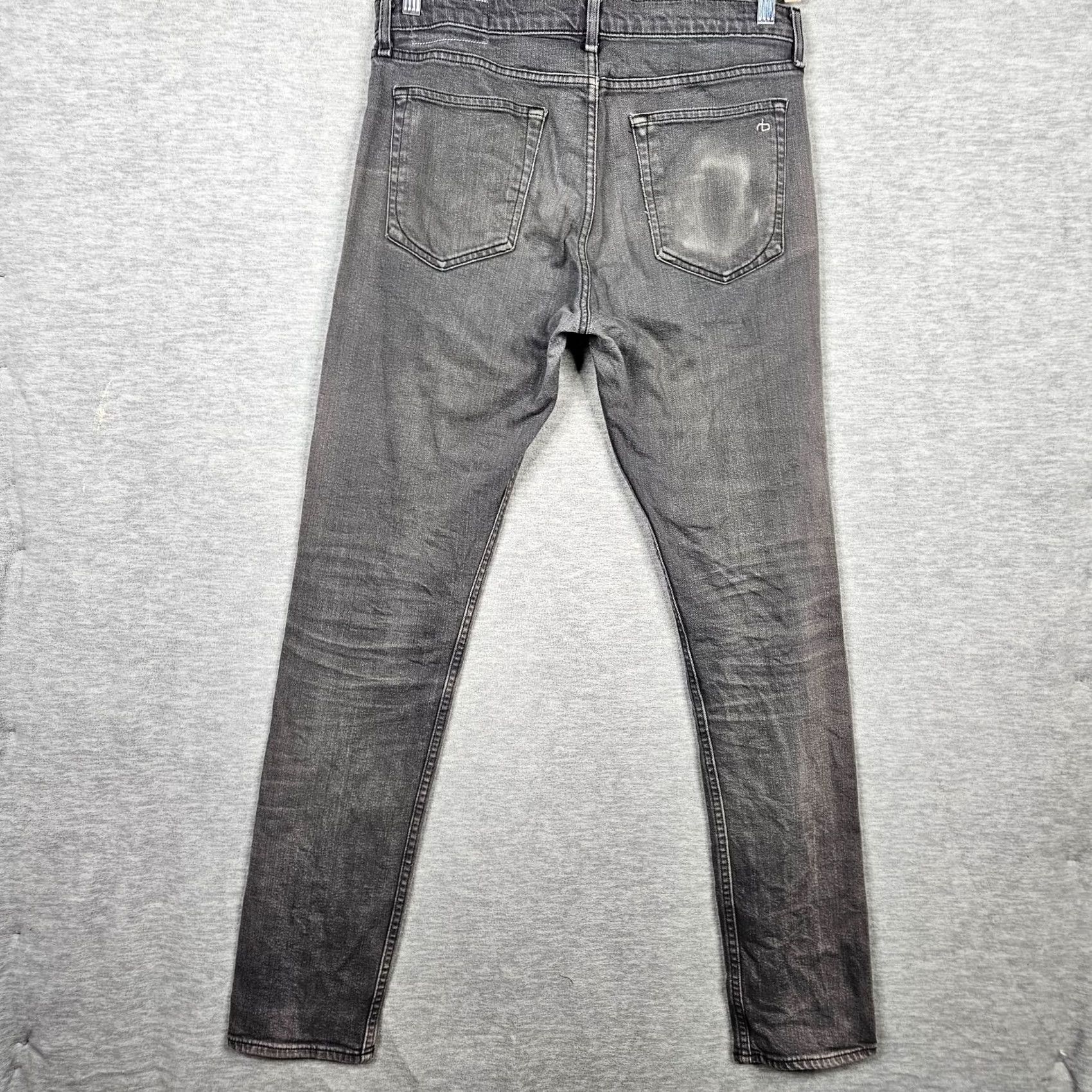 Rag & Bone rag & bone Standard Issue Fit2 Slim Leg Jeans Men Dark Gray Mid Rise Size 32 Size US 32 / EU 48 - 2 Thumbnail
