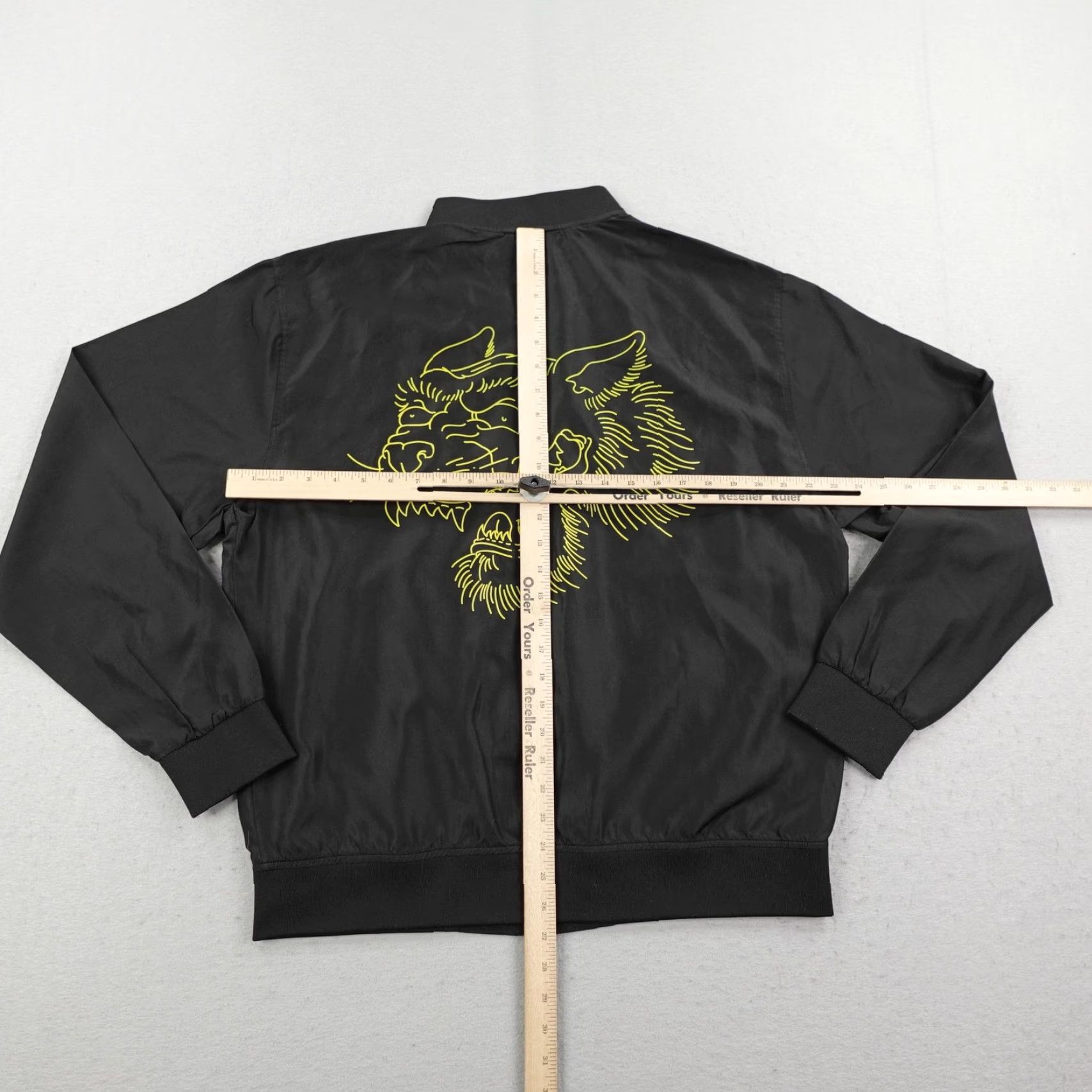 Vintage Onnit Jacket Mens XL Black Bomber Windbreaker Full Zip Up ATX Tiger Coat Size US XL / EU 56 / 4 - 6 Thumbnail