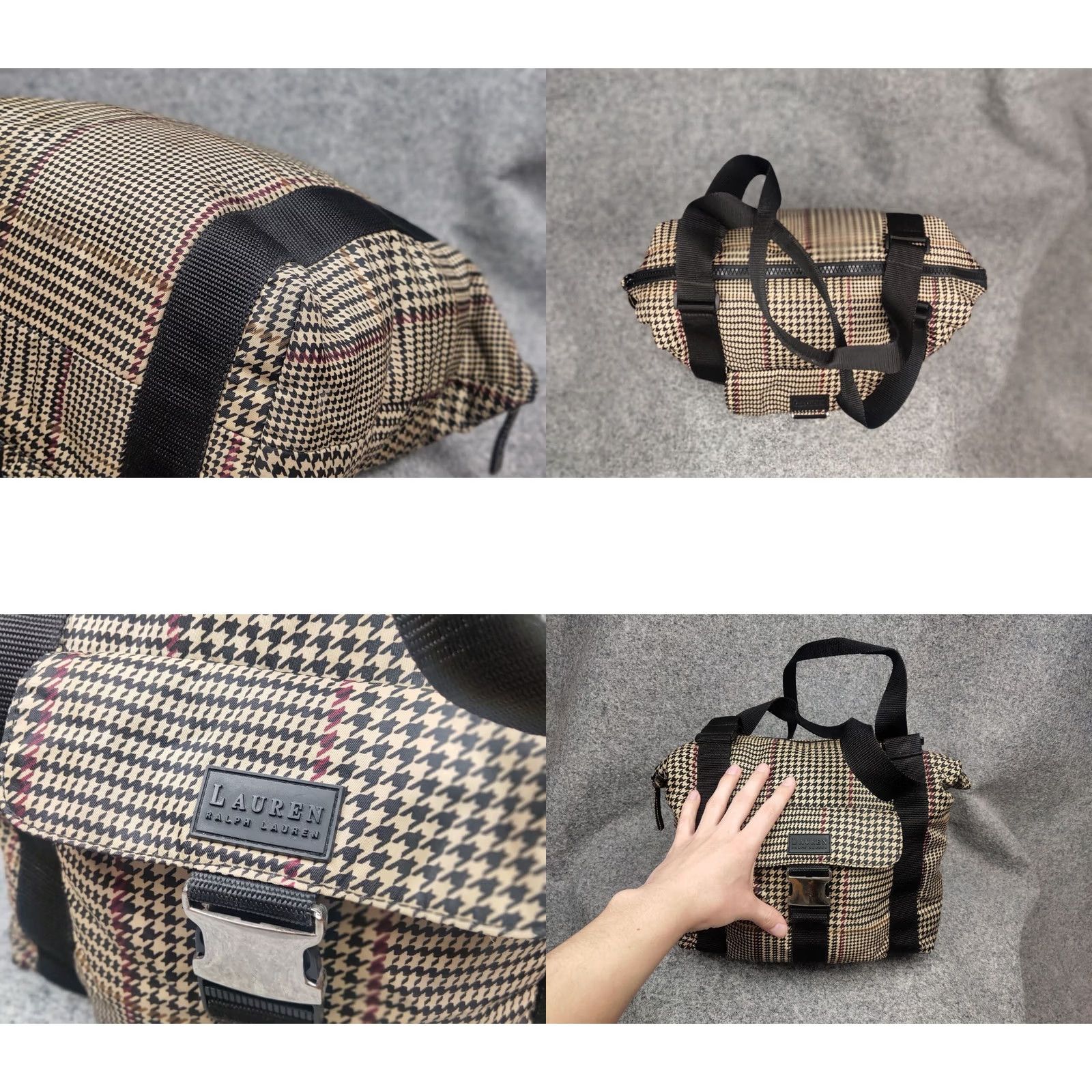 Ralph Lauren VINTAGE Lauren Ralph Lauren Houndstooth Tote Shoulder Bag Size ONE SIZE - 8 Thumbnail