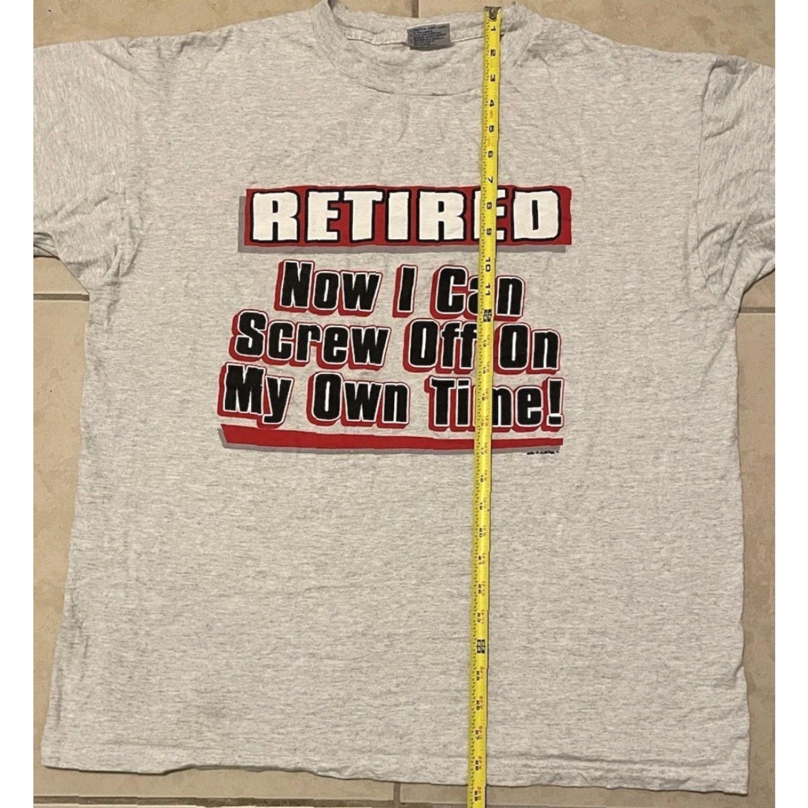 Vintage Vtg Retired Now I Can Screw Off Shirt XL USA Funny Saying Joke Grunge Y2K 90s Size US XL / EU 56 / 4 - 7 Thumbnail