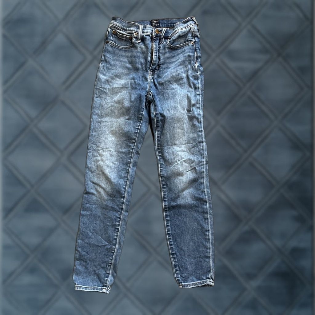 J.Crew J.CREW Jeans Denim Blue 25 High Rise Skinny Stretch 26in Inseam Womens Size 42" / US 20 - 1 Thumbnail