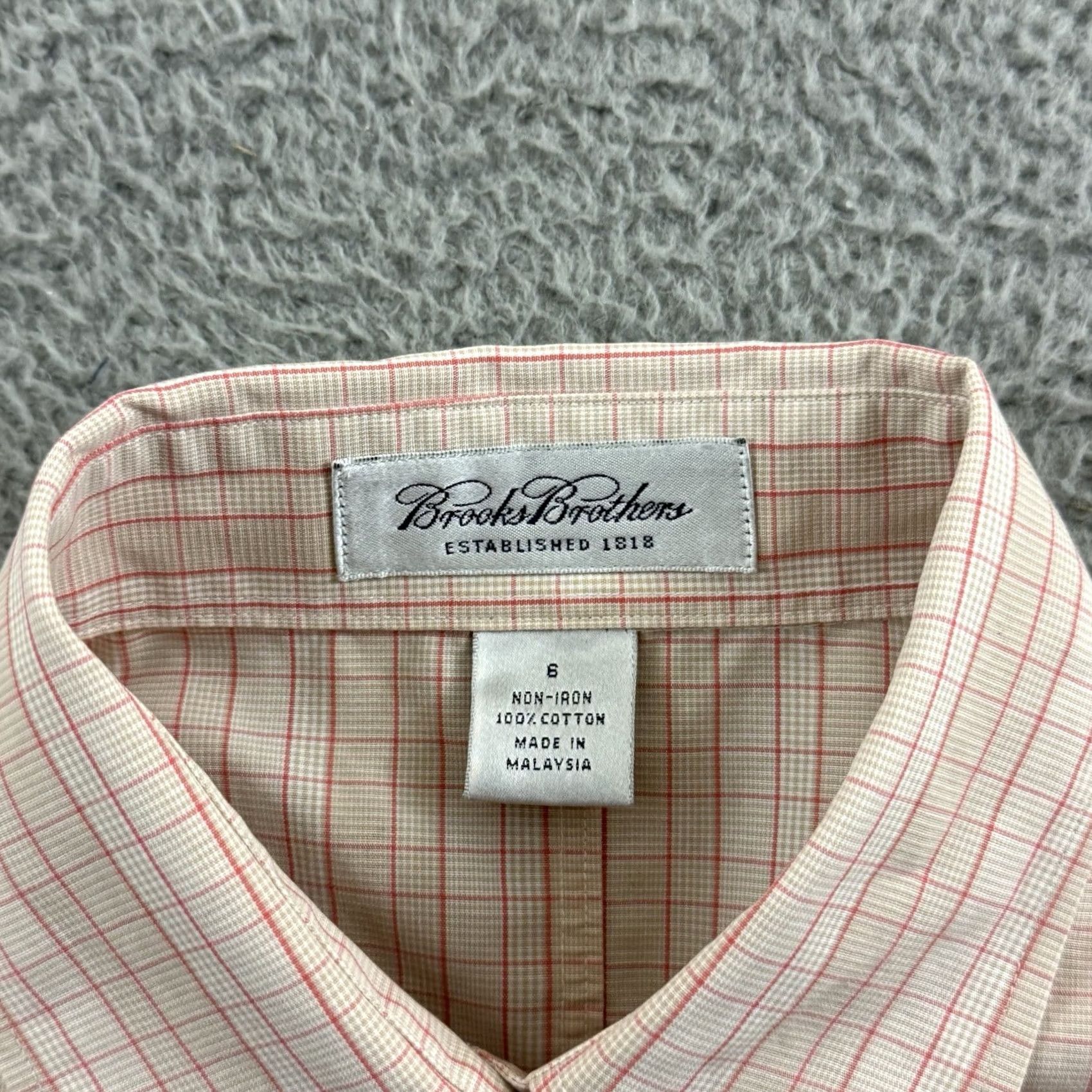 Brooks Brothers Brooks Brothers Shirt Womens Small Beige Long Sleeve Button Down Check Preppy Size S / US 4 / IT 40 - 6 Thumbnail