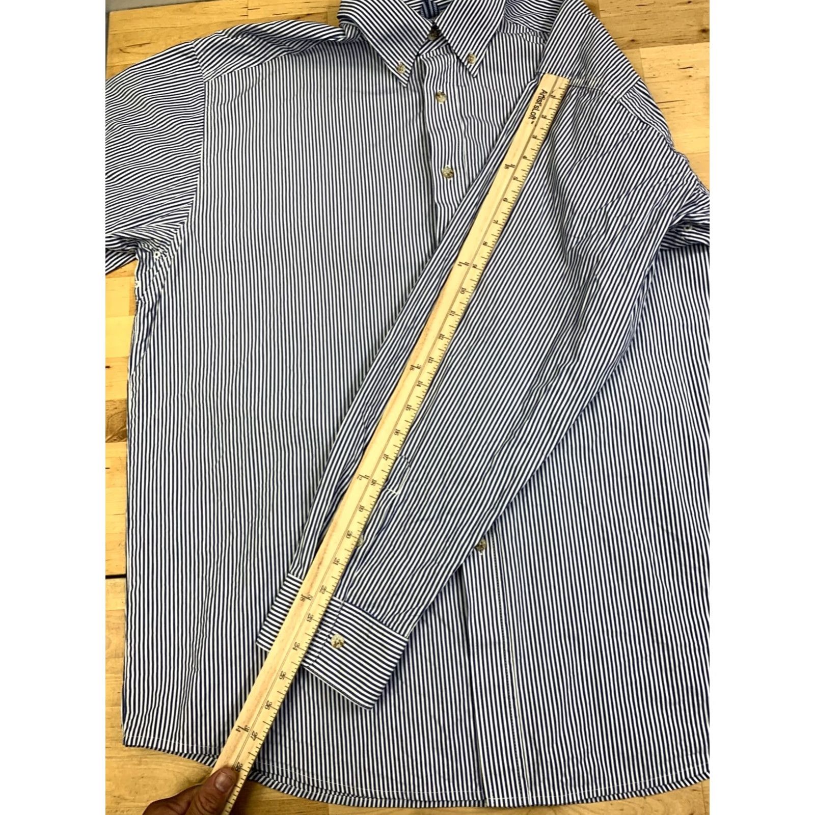 Ariat Ariat Pro Series Striped Button-Up Shirt Men XL Blue Casual Work Western Size US XL / EU 56 / 4 - 7 Thumbnail