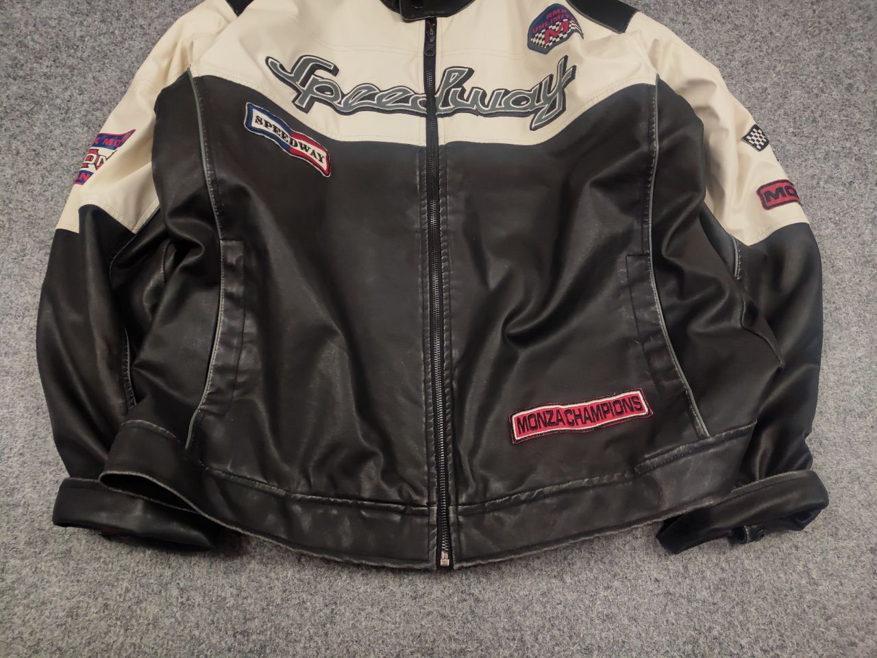 Vintage Vintage Speedway Monza Racing Moto Leather Style Jacket Size US XL / EU 56 / 4 - 5 Thumbnail