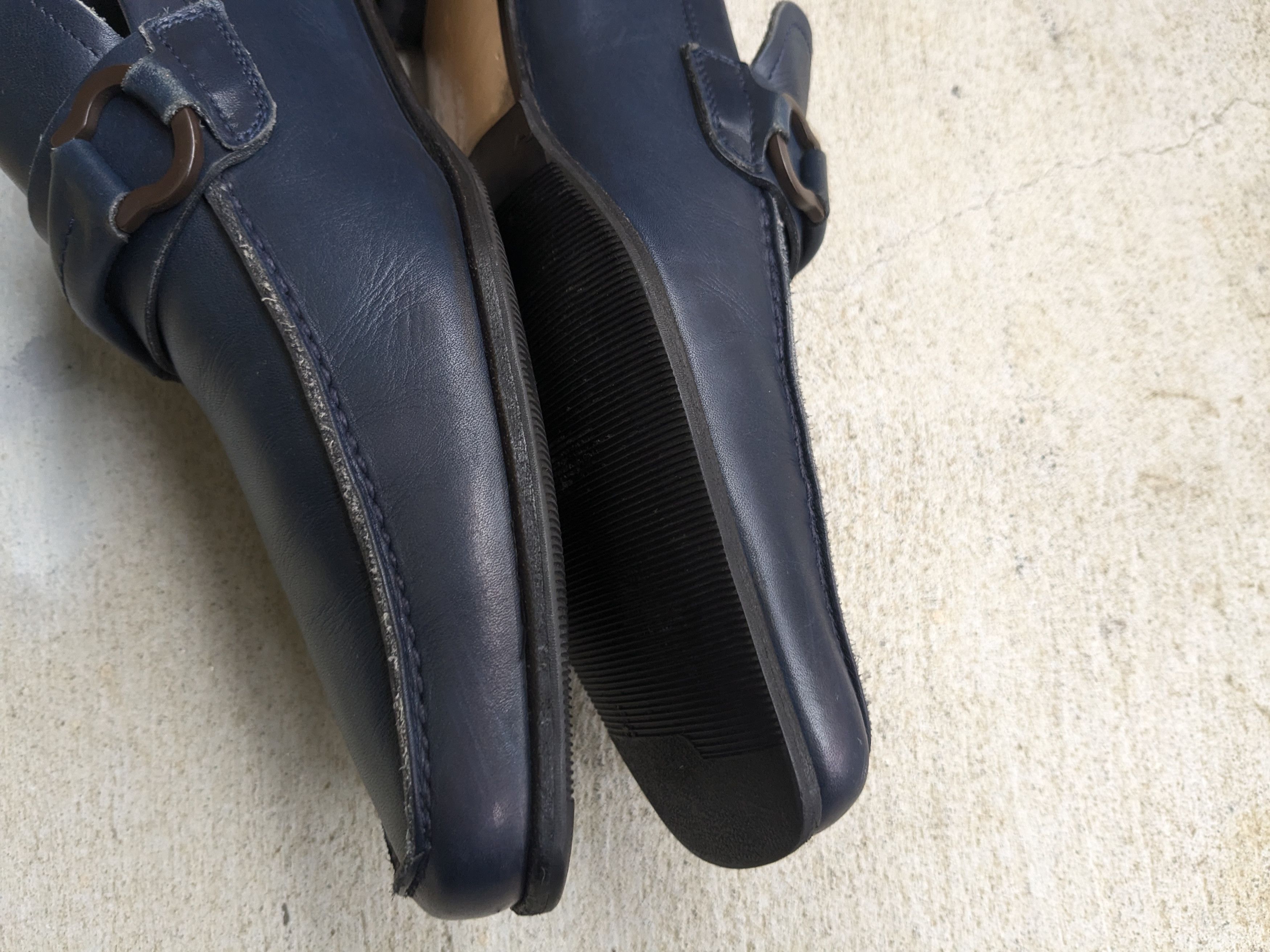 Salvatore Ferragamo Salvatore Ferragamo Loafers Navy Blue Leather 8.5 Size US 8.5 / EU 41-42 - 8 Thumbnail