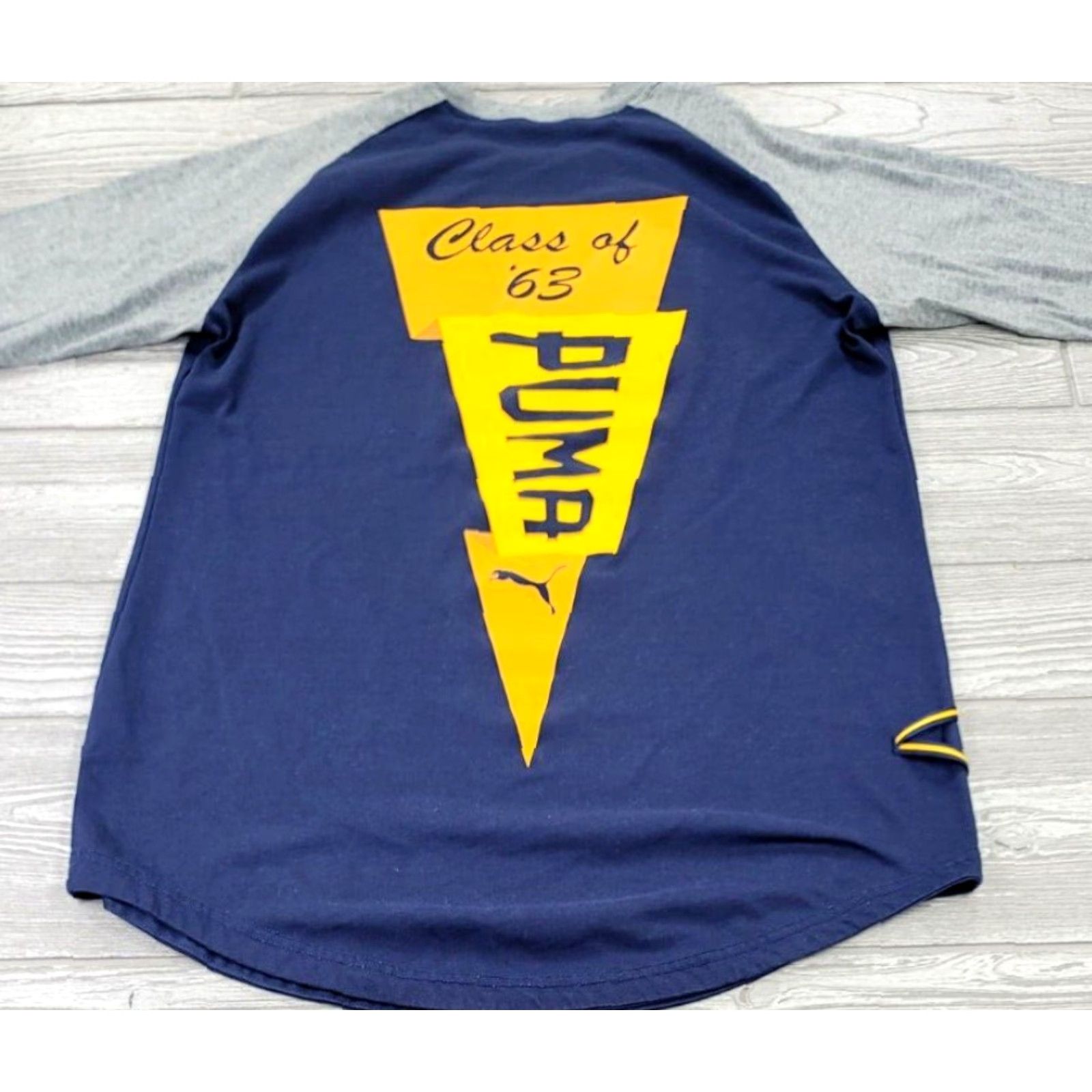 Puma PUMA Shirt Adult S Blue Clyde Spell Out Logo Clyde Fly Mens Long Sleeve Size US S / EU 44-46 / 1 - 3 Thumbnail