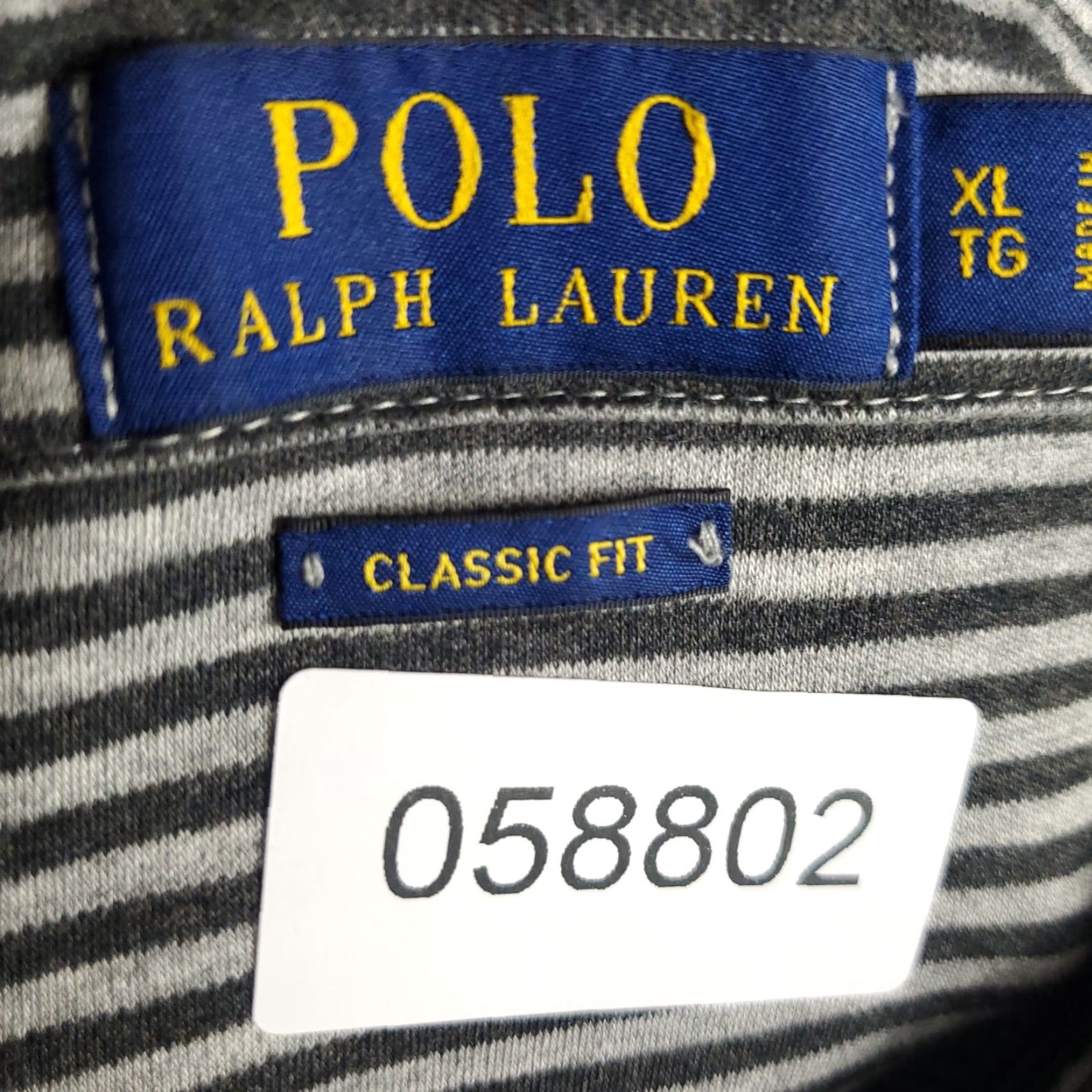 Ralph Lauren Ralph Lauren Polo Shirt Gray Striped XL Casual Short Sleeve Mens Size US XL / EU 56 / 4 - 7 Thumbnail