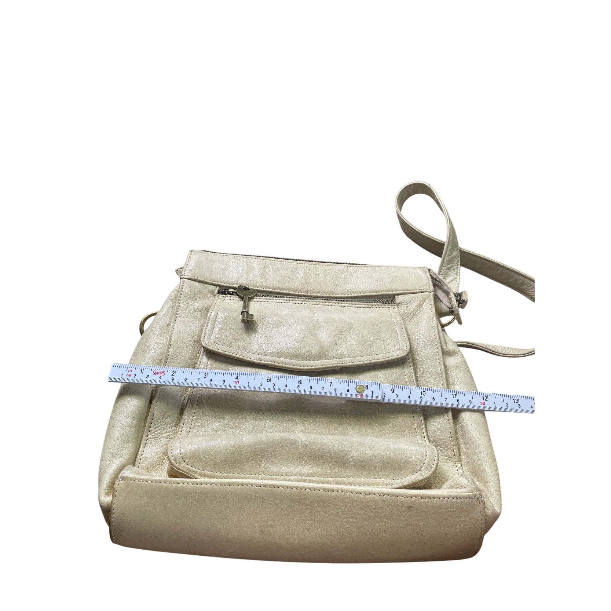 Fossil Fossil Womens Cream Leather vintage retro Crossbody Handbag Size ONE SIZE - 10 Thumbnail