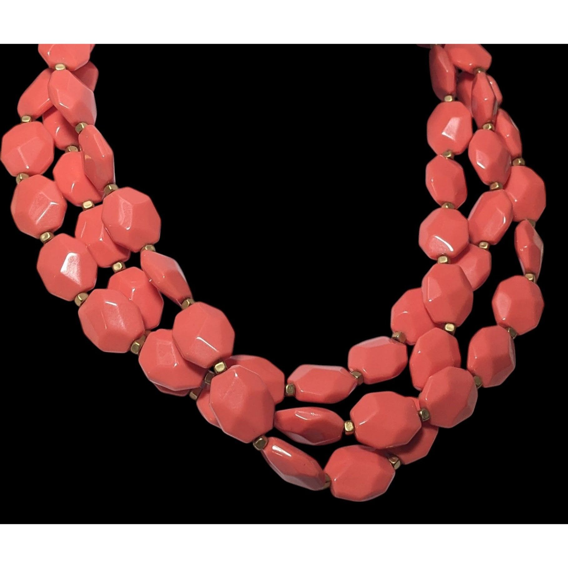 Other Premier Designs Chunky Beaded Coral And Gold Tone Multilayer Size ONE SIZE - 2 Thumbnail