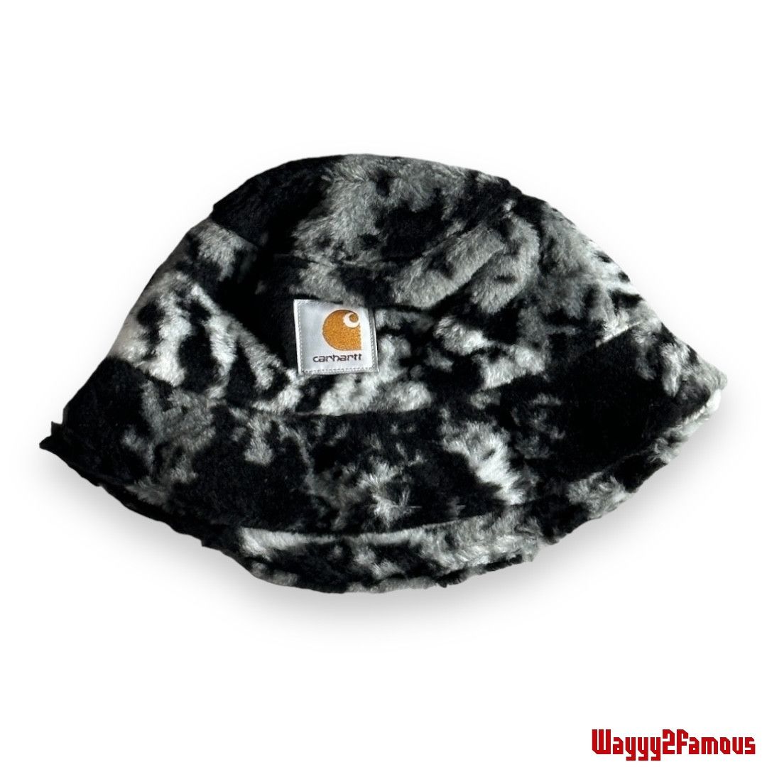 image of Carhartt Faxu Fur Bucket Hat in White, Men's