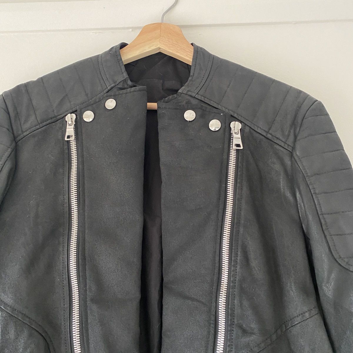 Balmain Balmain Paris SS12 Waxed Denim Biker Jacket Size US M / EU 48-50 / 2 - 3 Thumbnail