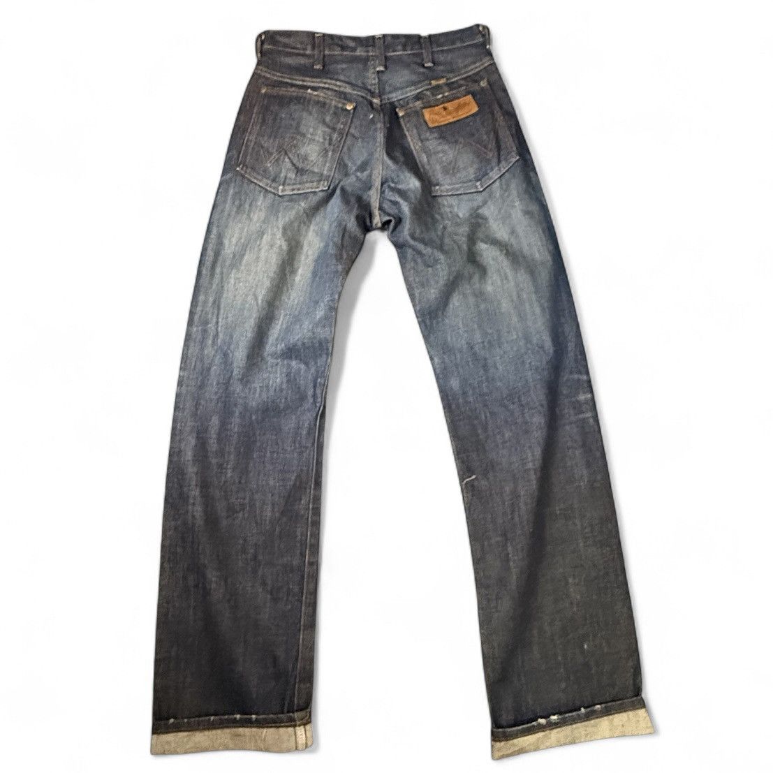 Indigo Vintage Selvedge Japanese Indigo Wrangler Blue Bell Denim Size US 29 - 2 Thumbnail