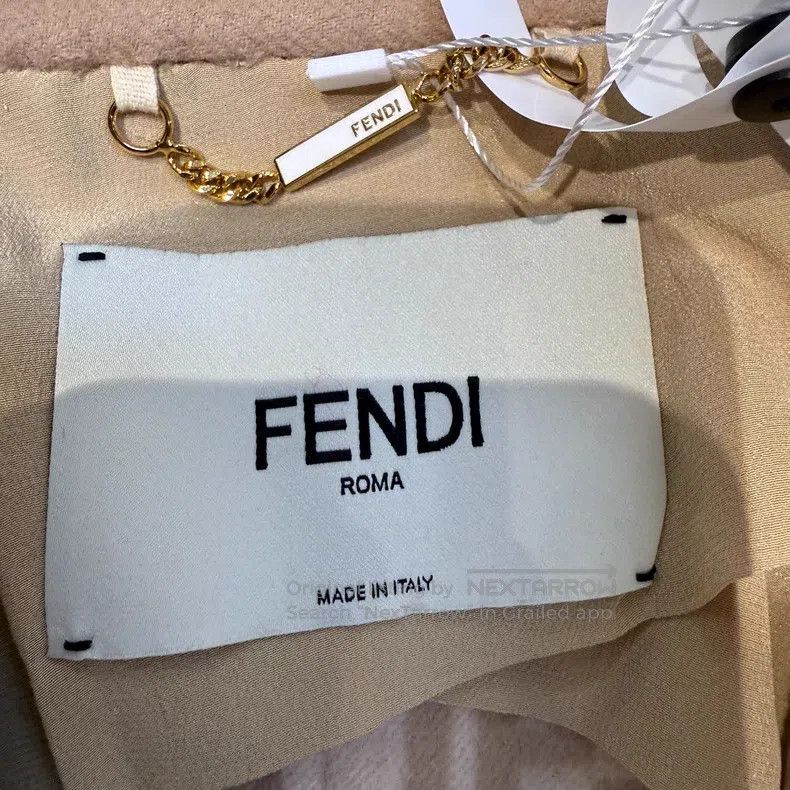 Fendi Fendi Light Color Mink FF Pocket Wool Coat Size S / US 4 / IT 40 - 6 Thumbnail